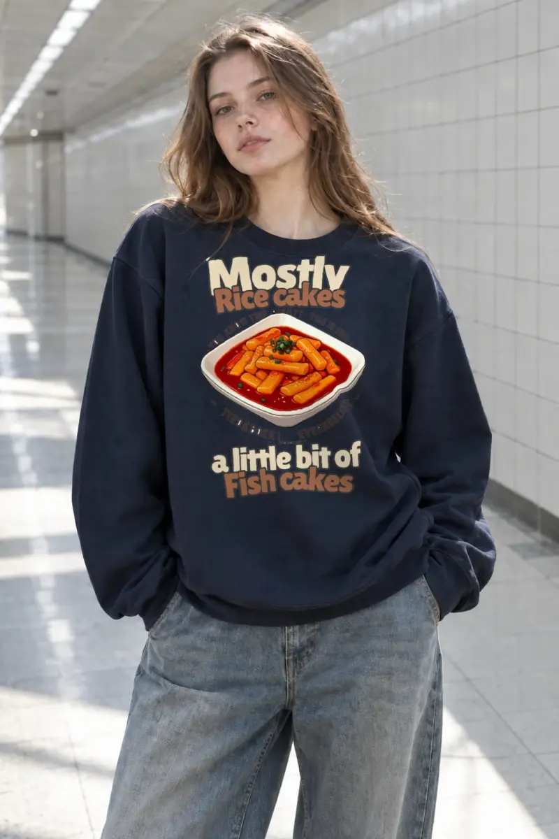 “Tteokbokki Evangelist” Heavy Blend Unisex Crewneck Sweatshirt | Gildan 18000