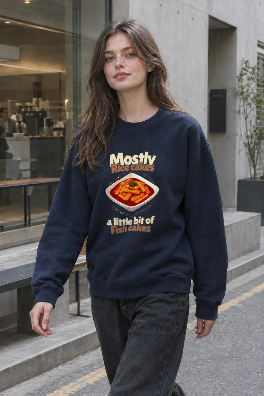 "Tteokbokki Evangelist" Heavy Blend Unisex Crewneck Sweatshirt | Gildan 18000