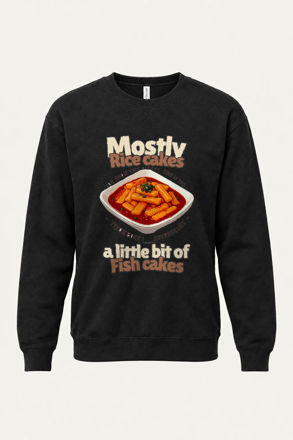 "Tteokbokki Evangelist" Heavy Blend Unisex Crewneck Sweatshirt | Gildan 18000