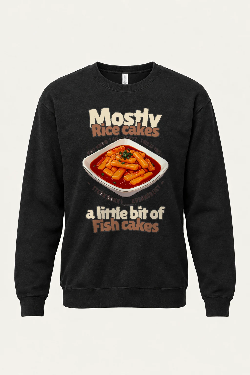 "Tteokbokki Evangelist" Heavy Blend Unisex Crewneck Sweatshirt | Gildan 18000