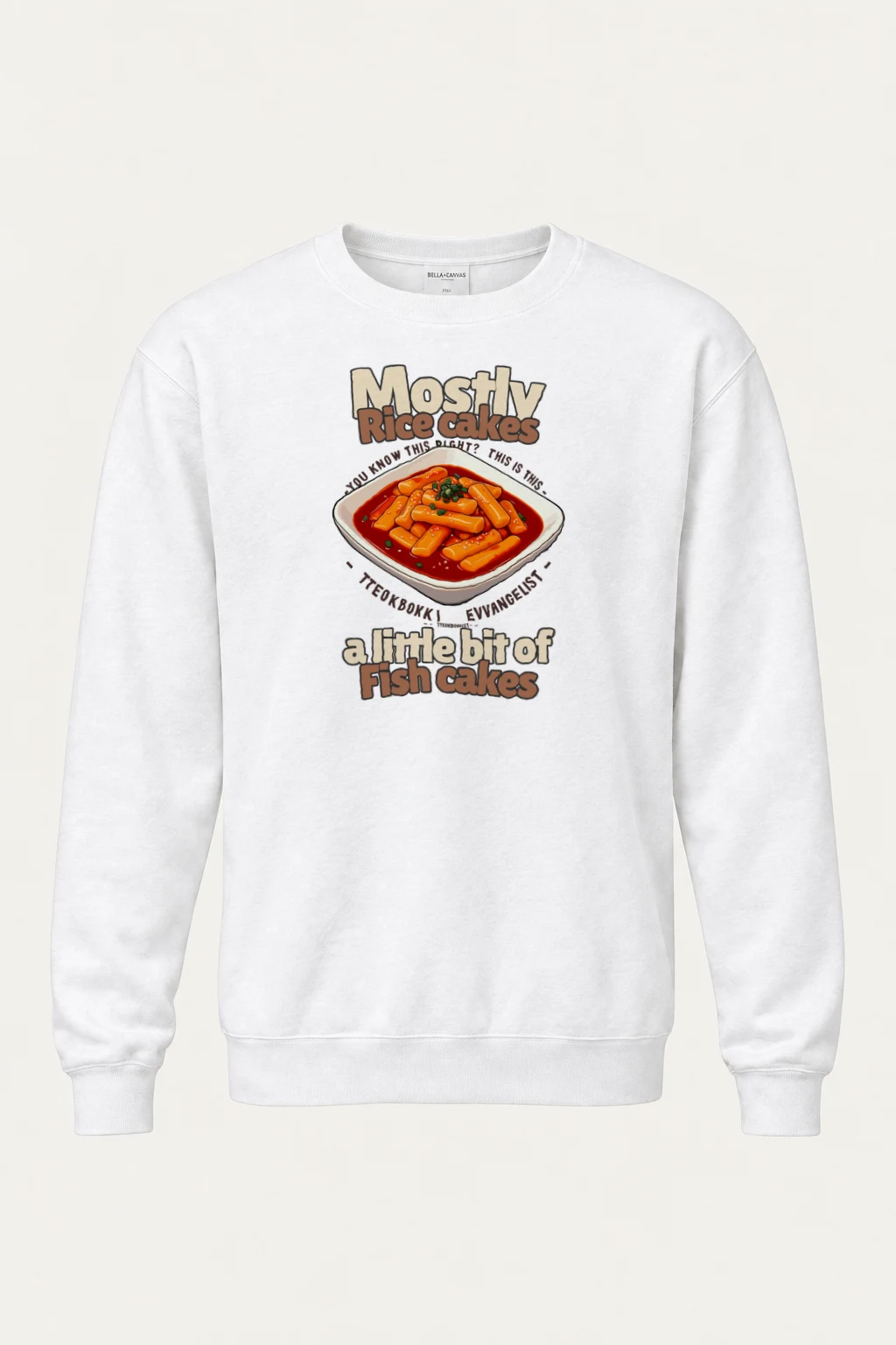 "Tteokbokki Evangelist" Heavy Blend Unisex Crewneck Sweatshirt | Gildan 18000