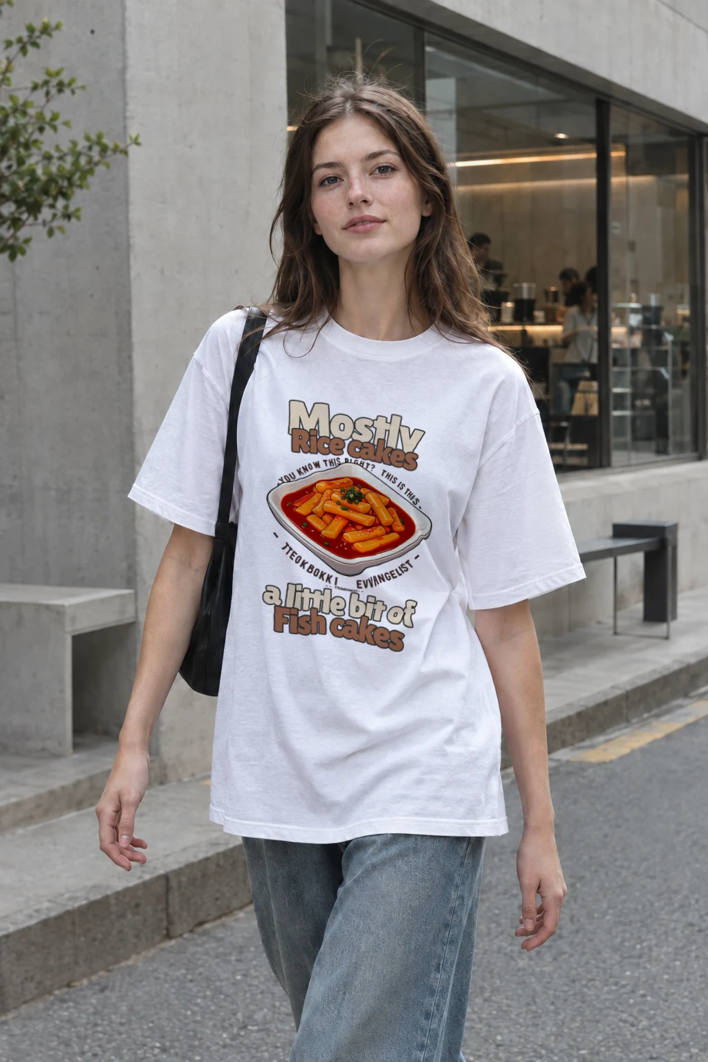 "Tteokbokki Evangelist" Heavyweight Unisex Crewneck T-shirt | Gildan 5000