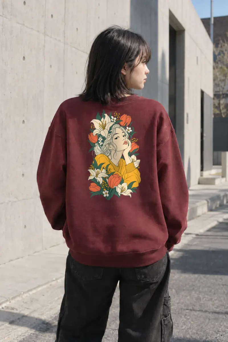 "Tulip Muse" Heavy Blend Unisex Crewneck Sweatshirt | Gildan 18000