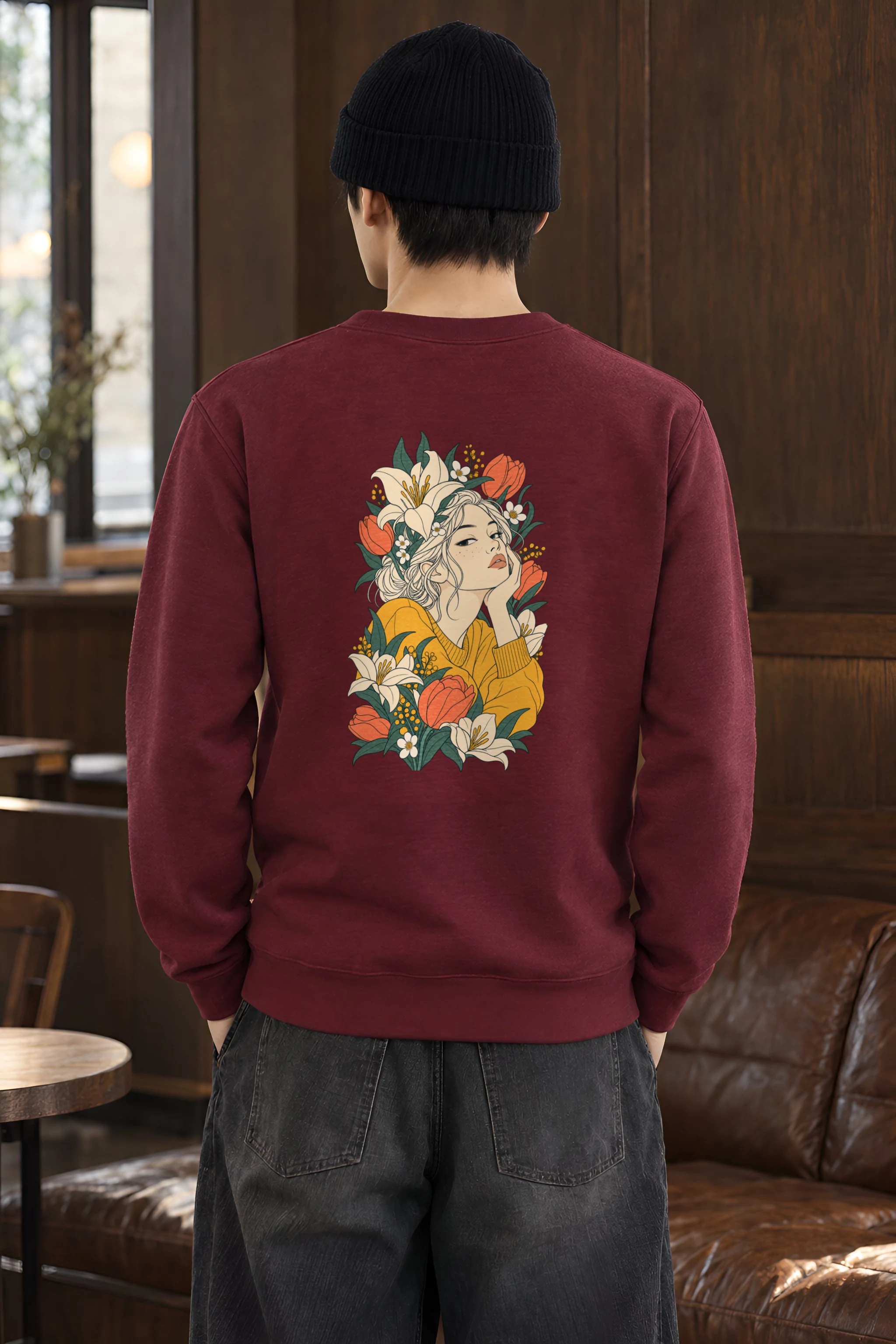 "Tulip Muse" Heavy Blend Unisex Crewneck Sweatshirt
