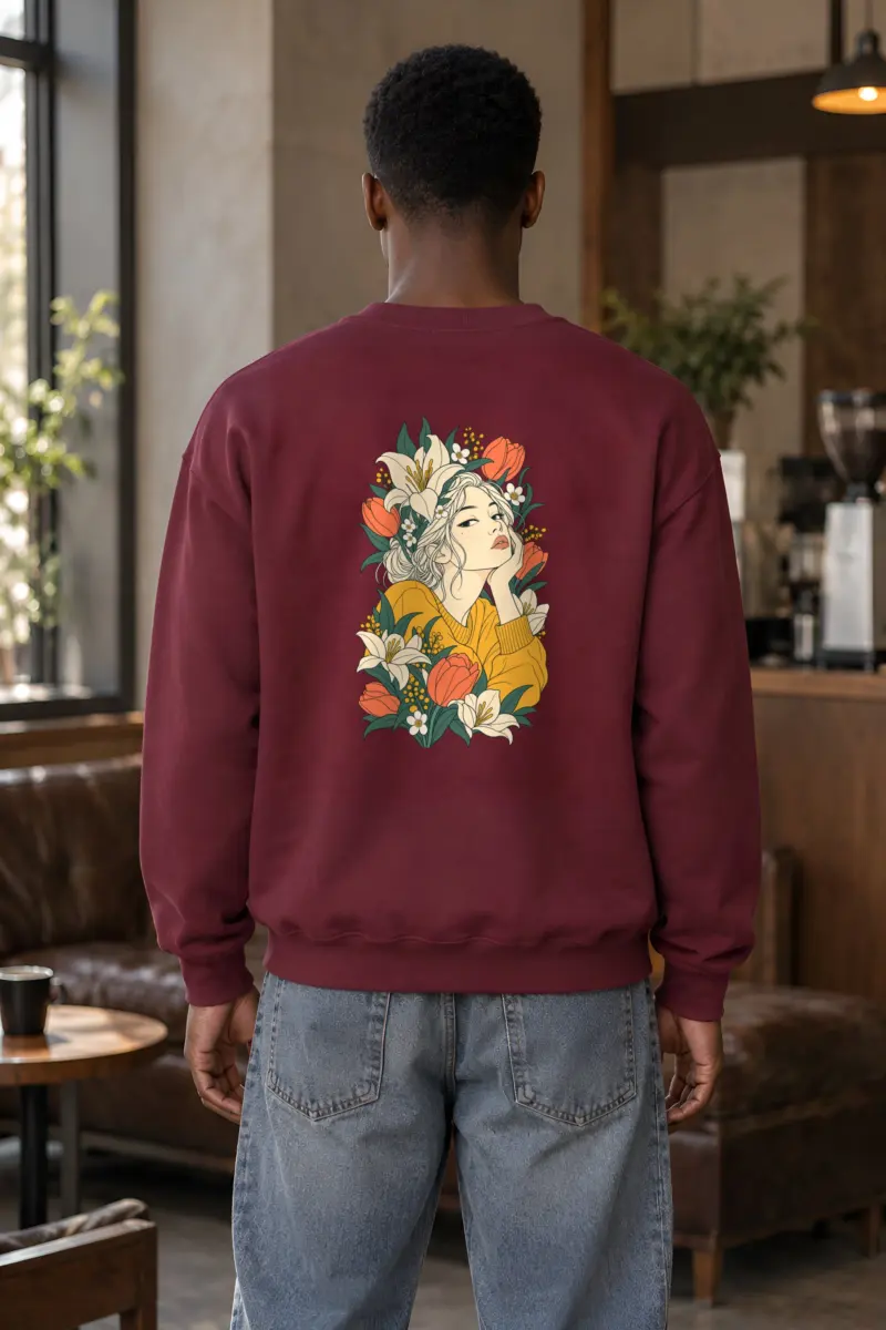 "Tulip Muse" Heavy Blend Unisex Crewneck Sweatshirt