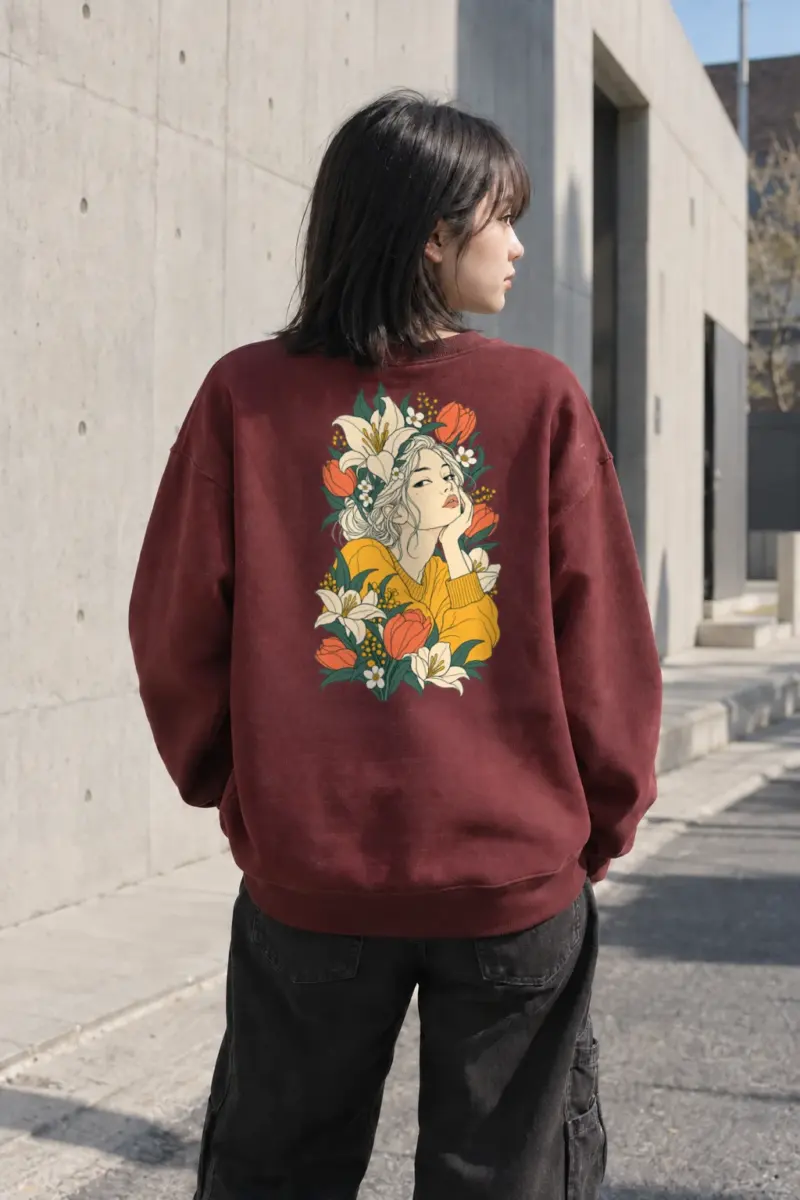 "Tulip Muse" Heavy Blend Unisex Crewneck Sweatshirt | Gildan 18000