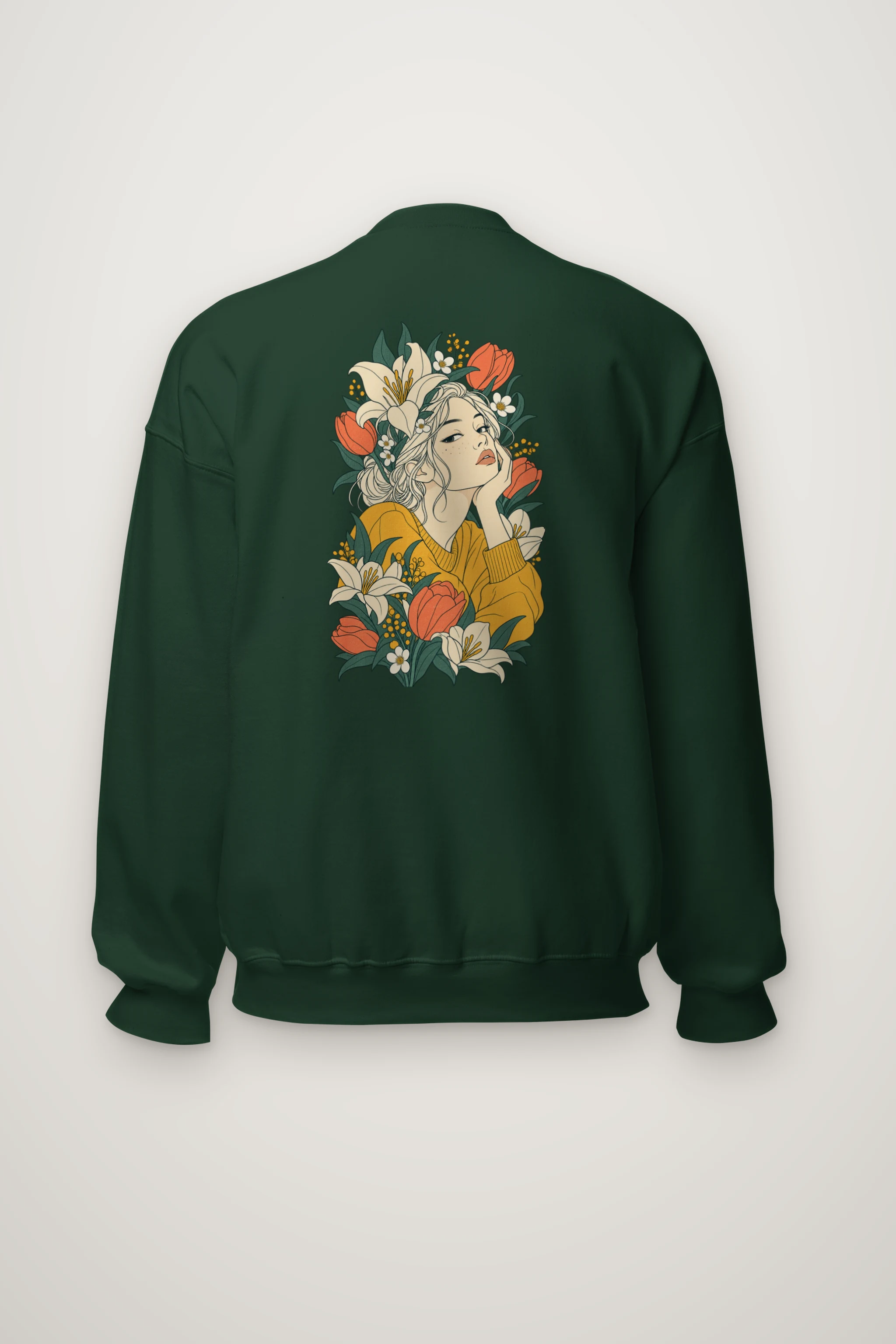 "Tulip Muse" Heavy Blend Unisex Crewneck Sweatshirt