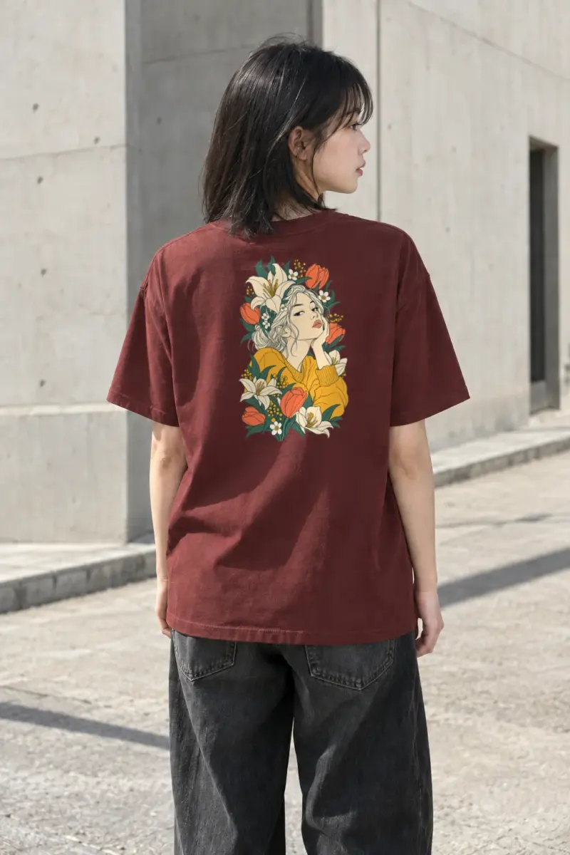 "Tulip Muse" Heavyweight Unisex Crewneck T-shirt | Gildan 5000