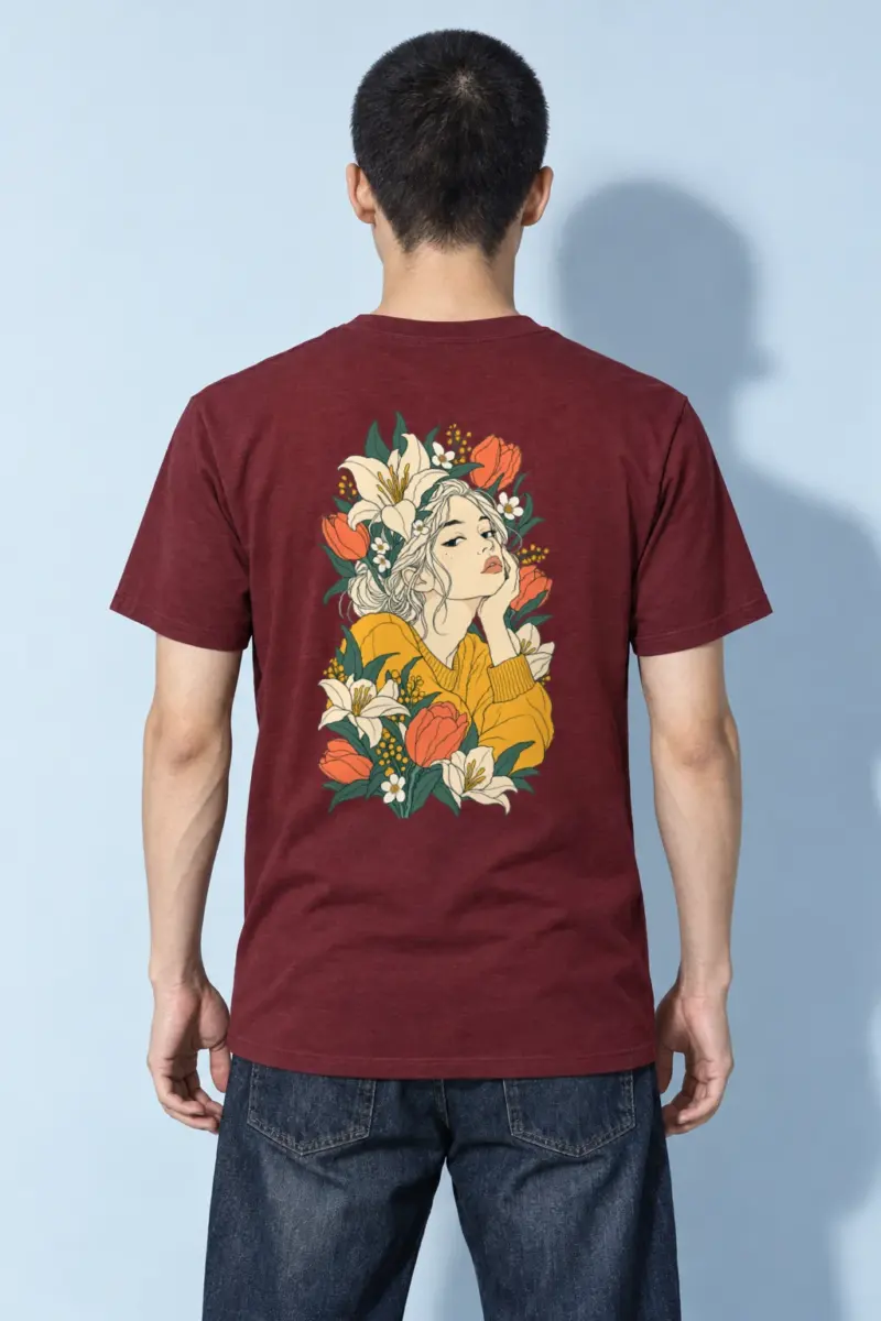 "Tulip Muse" Heavyweight Unisex Crewneck T-shirt | Gildan 5000