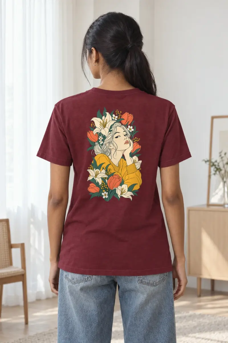 "Tulip Muse" Heavyweight Unisex Crewneck T-shirt | Gildan 5000