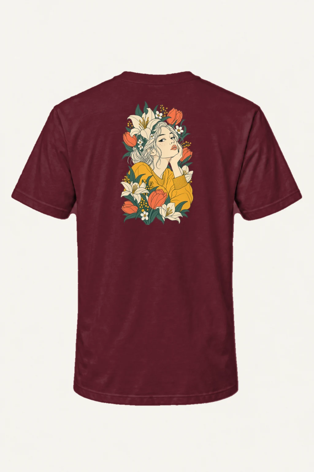 "Tulip Muse" Heavyweight Unisex Crewneck T-shirt | Gildan 5000