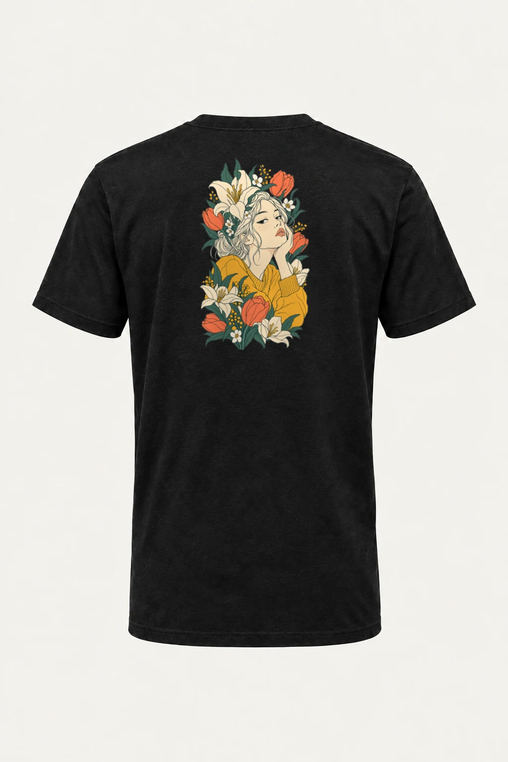 "Tulip Muse" Heavyweight Unisex Crewneck T-shirt | Gildan 5000