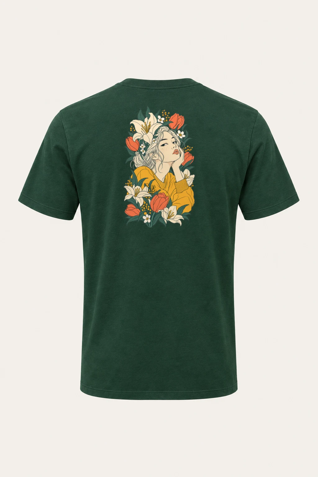 "Tulip Muse" Heavyweight Unisex Crewneck T-shirt | Gildan 5000