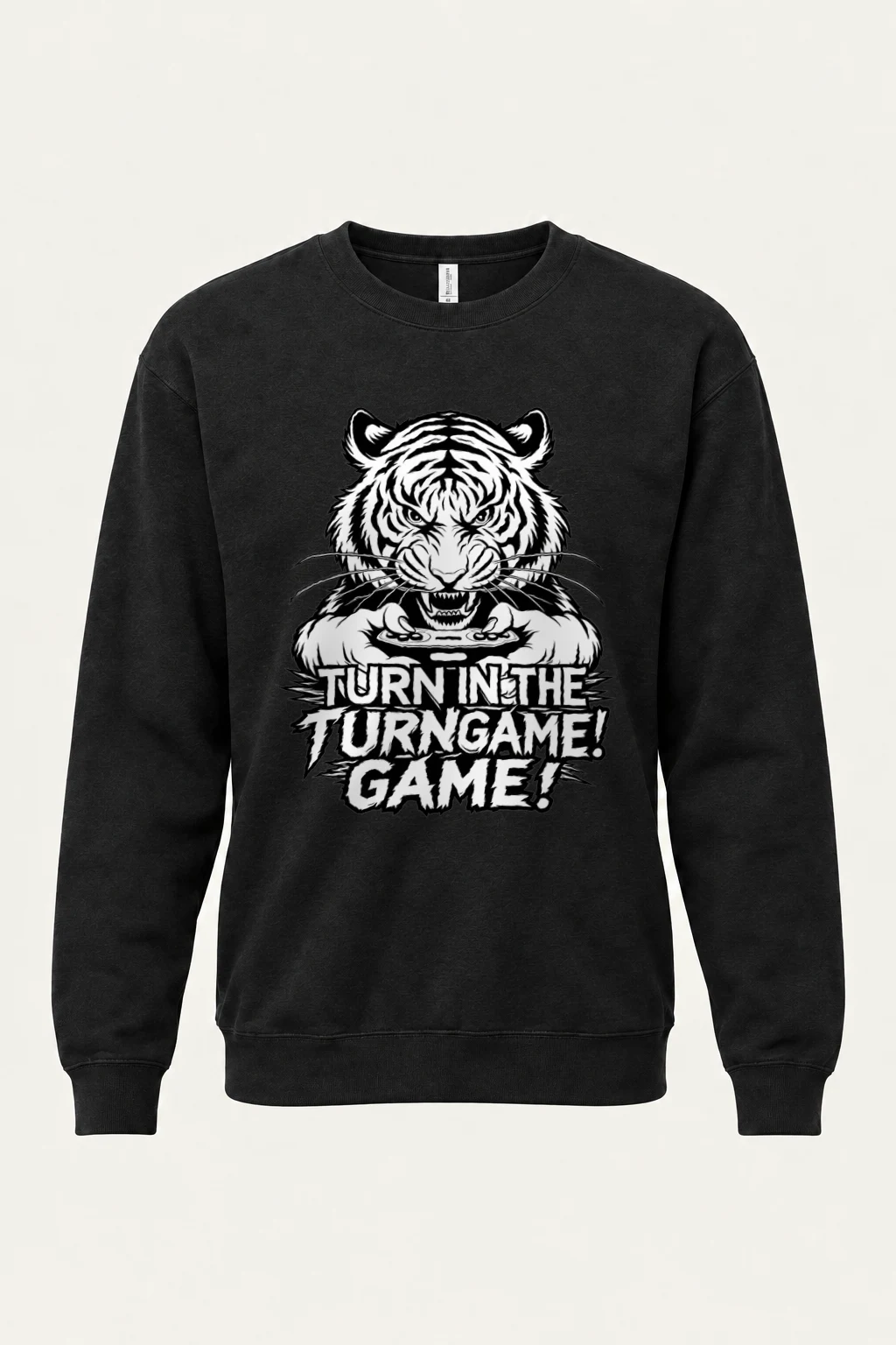 "Turn Game Tiger" Heavy Blend Unisex Crewneck Sweatshirt | Gildan 18000