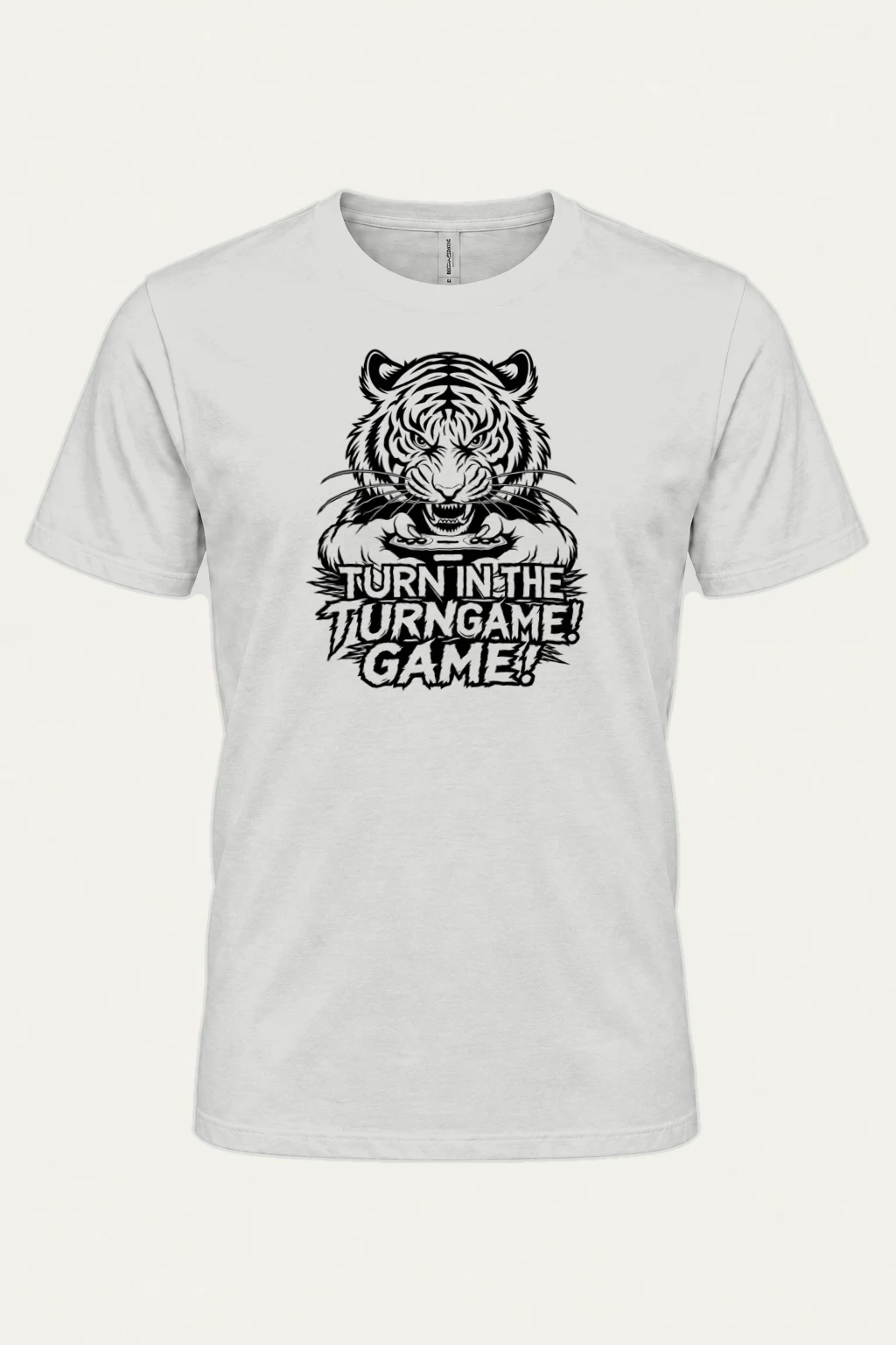 "Turn Game Tiger" Heavyweight Unisex Crewneck T-shirt | Gildan 5000