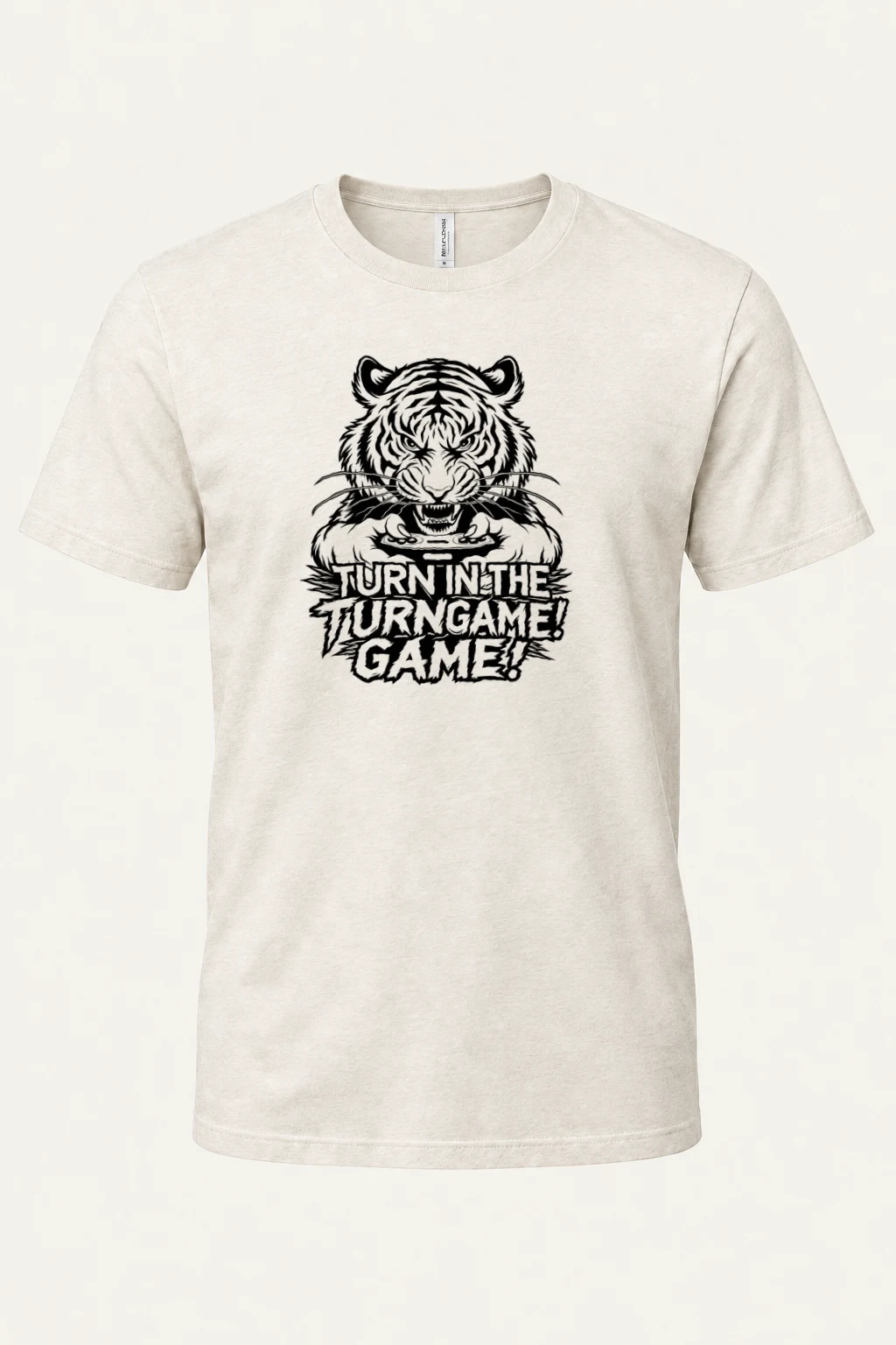 "Turn Game Tiger" Heavyweight Unisex Crewneck T-shirt | Gildan 5000