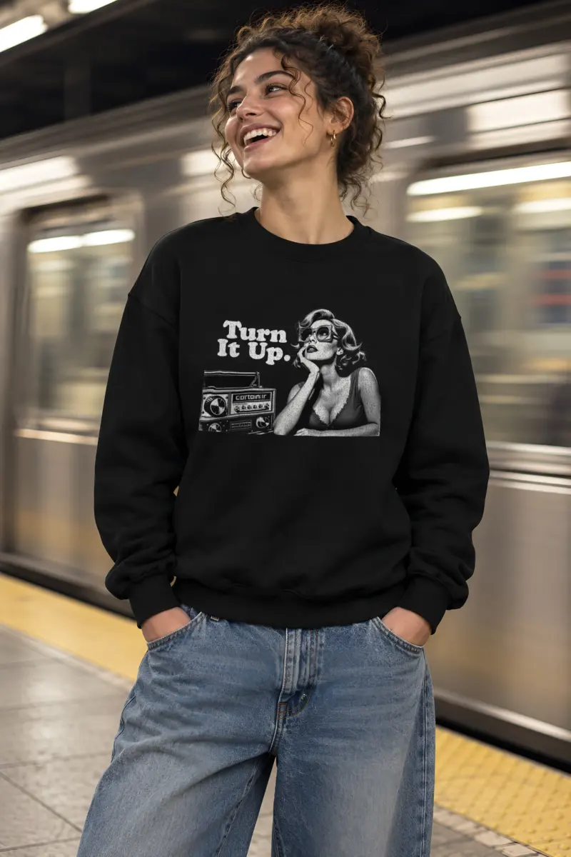 "Turn It Up" Heavy Blend Unisex Crewneck Sweatshirt