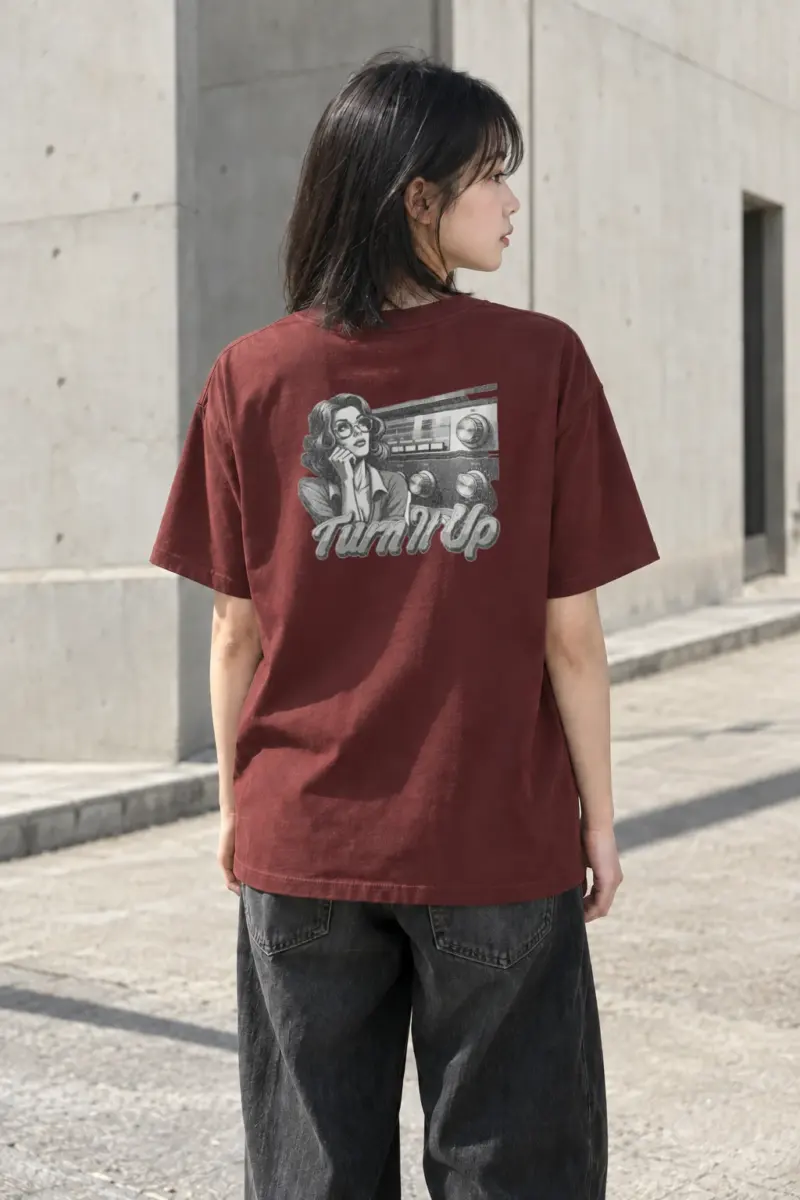 "Turn It Up" Heavyweight Unisex Crewneck T-shirt | Gildan 5000