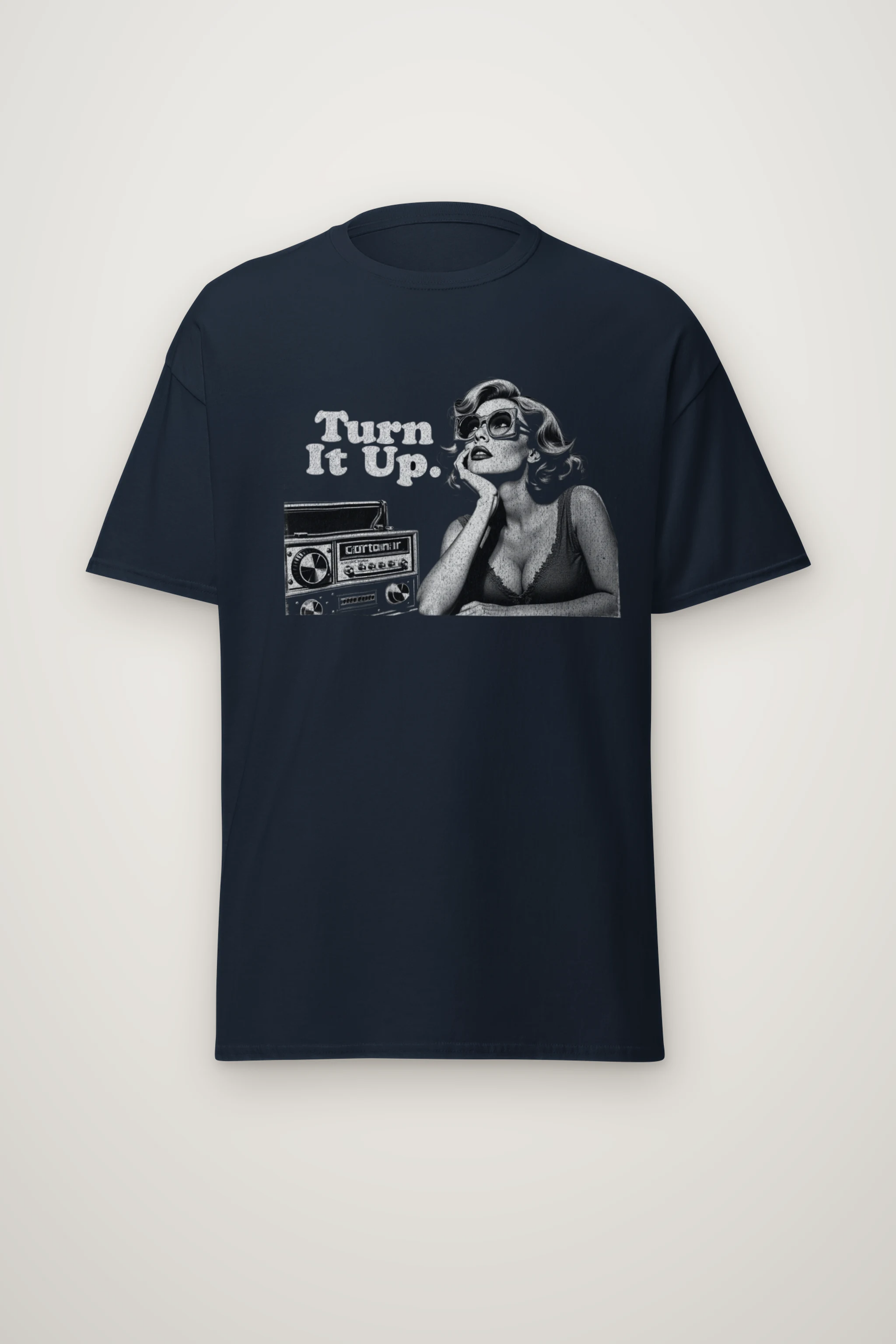"Turn It Up" Heavyweight Unisex Crewneck T-shirt