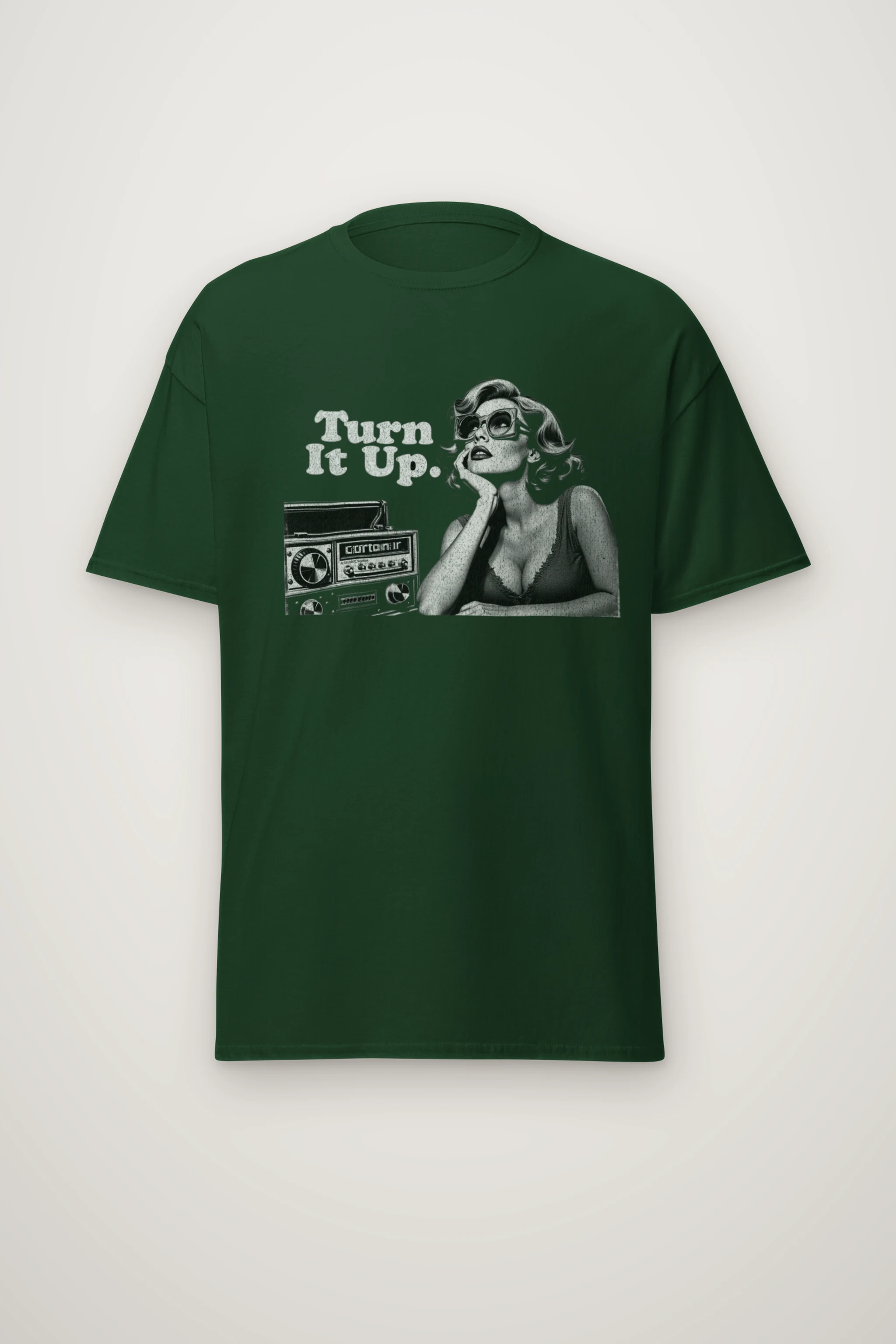 "Turn It Up" Heavyweight Unisex Crewneck T-shirt