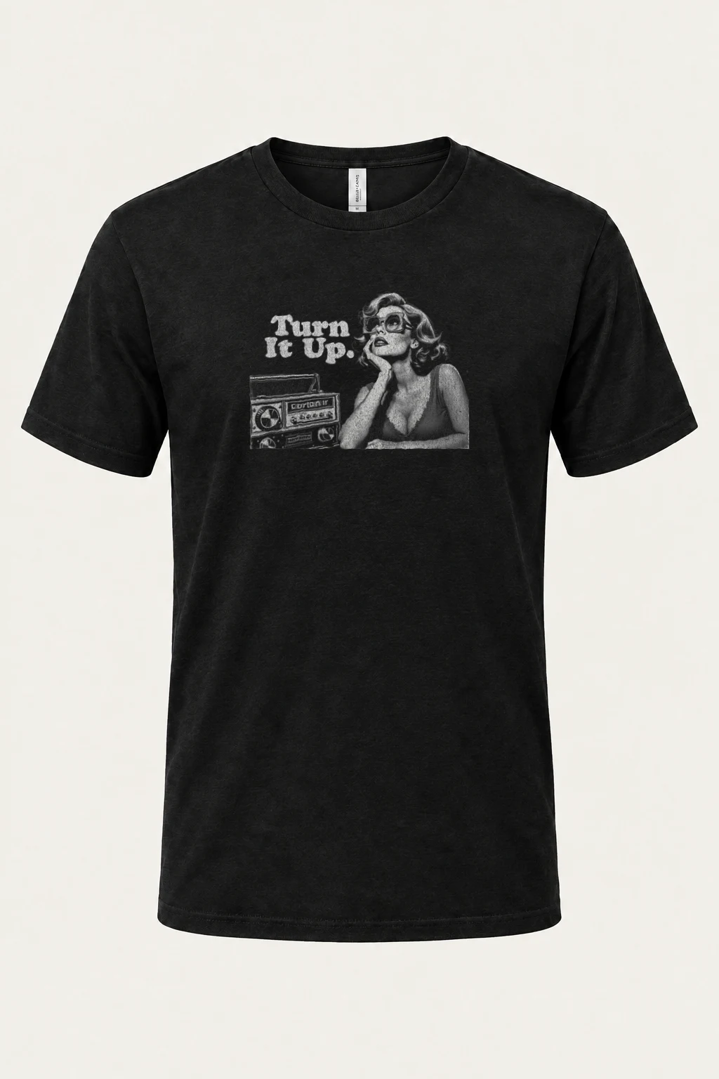 "Turn It Up" Heavyweight Unisex Crewneck T-shirt | Gildan 5000