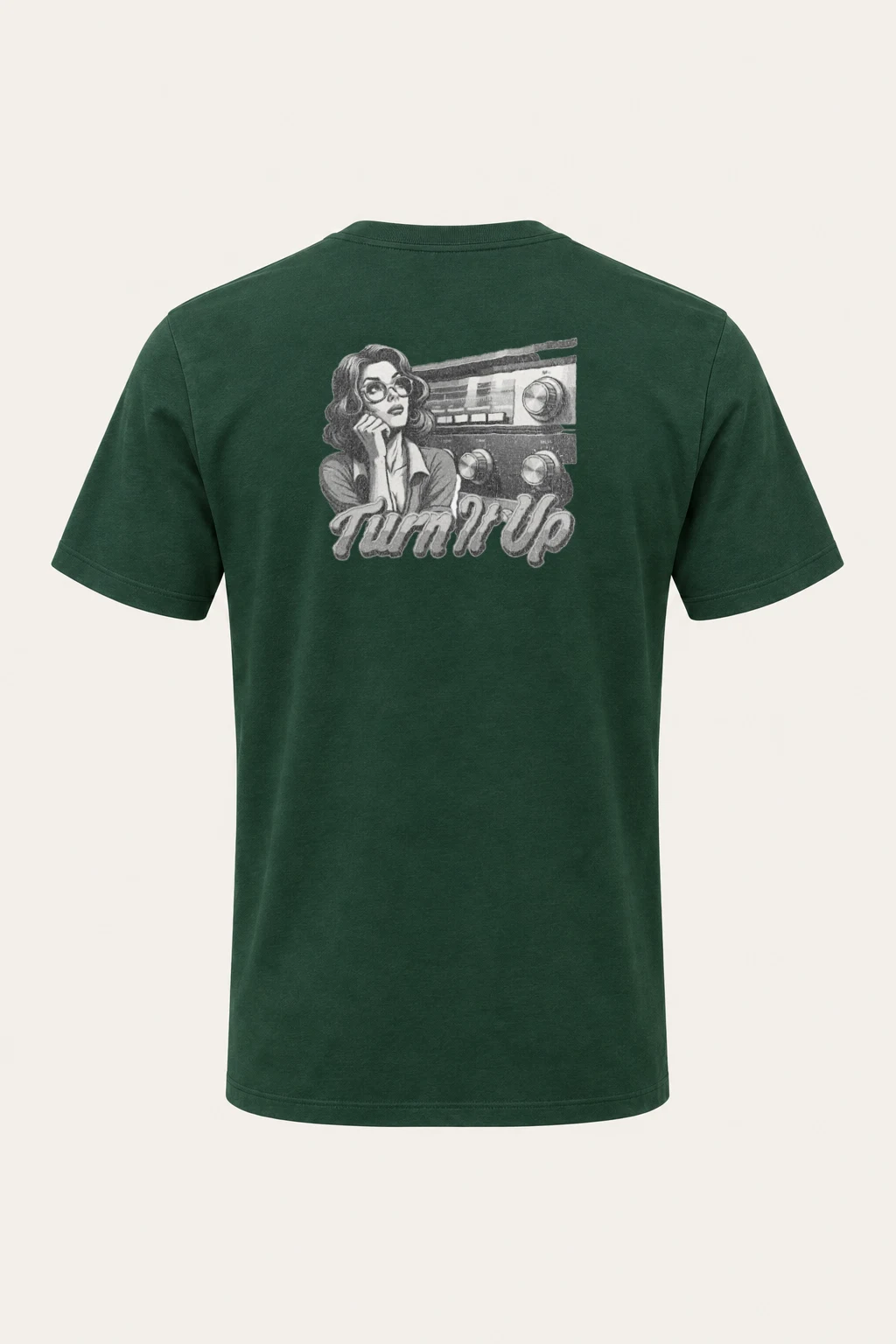 "Turn It Up" Heavyweight Unisex Crewneck T-shirt | Gildan 5000