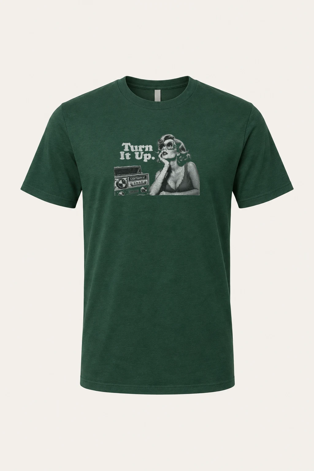 "Turn It Up" Heavyweight Unisex Crewneck T-shirt | Gildan 5000