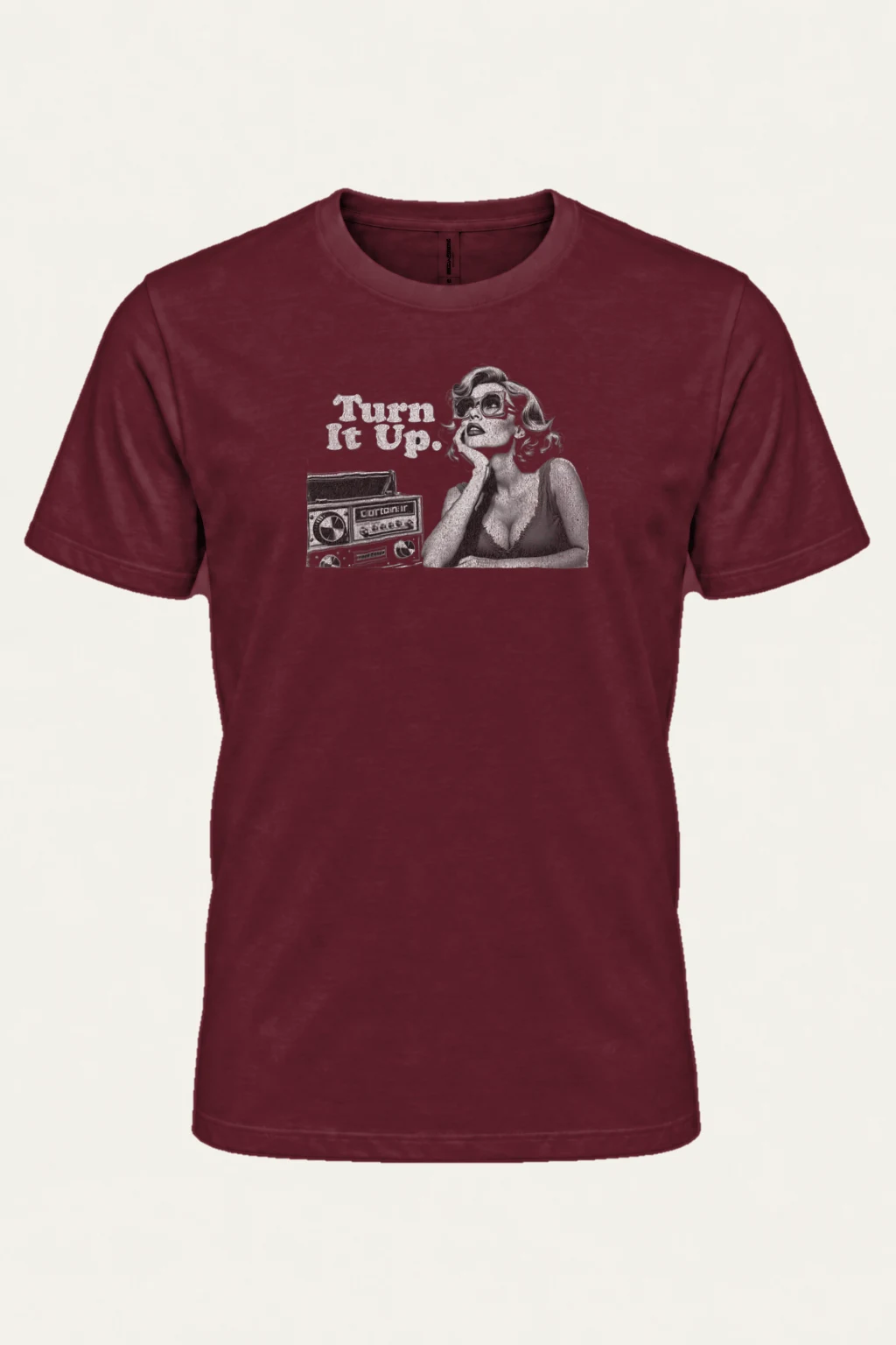 "Turn It Up" Heavyweight Unisex Crewneck T-shirt | Gildan 5000
