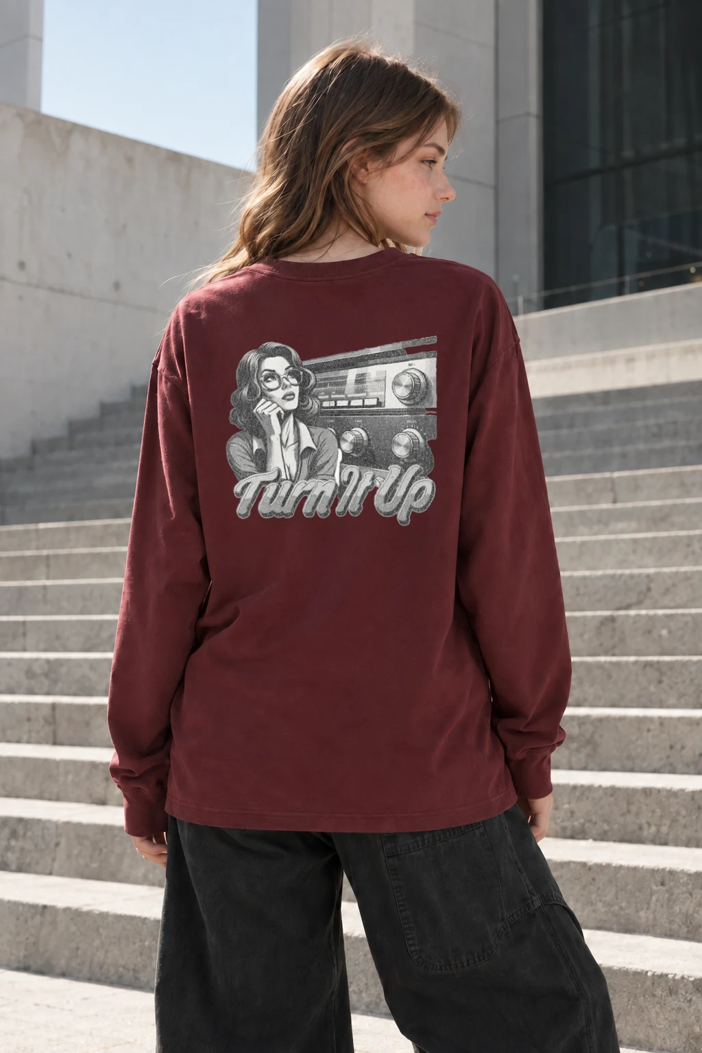 "Turn It Up" Unisex Longsleeve T-shirt | Gildan 2400
