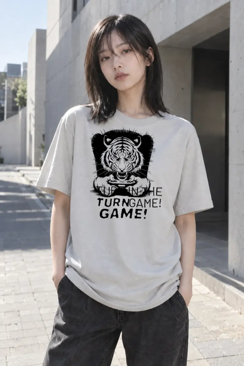 “Turn The Game” Heavyweight Unisex Crewneck T-shirt | Gildan 5000