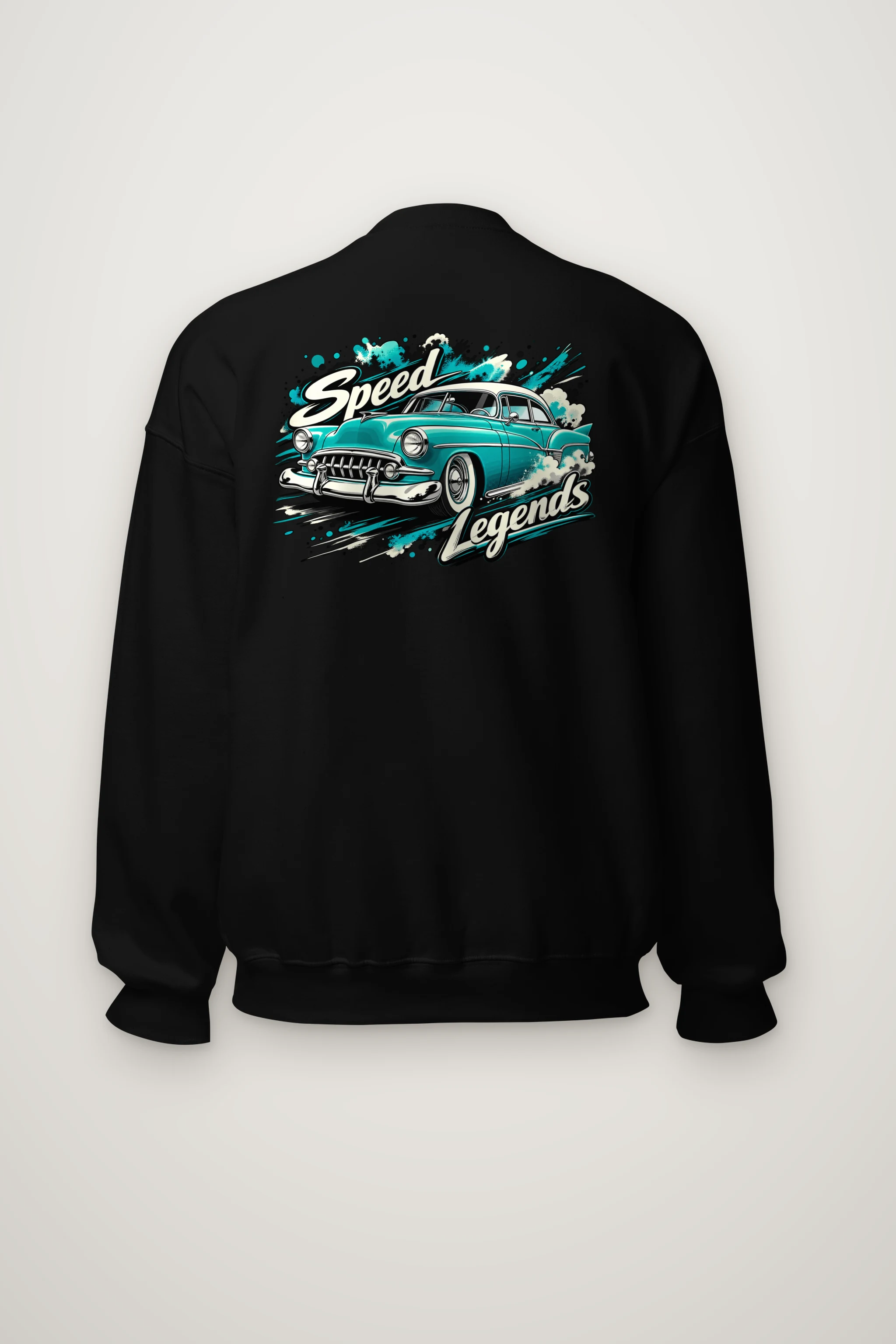 "Turquoise Roadster" Heavy Blend Unisex Crewneck Sweatshirt