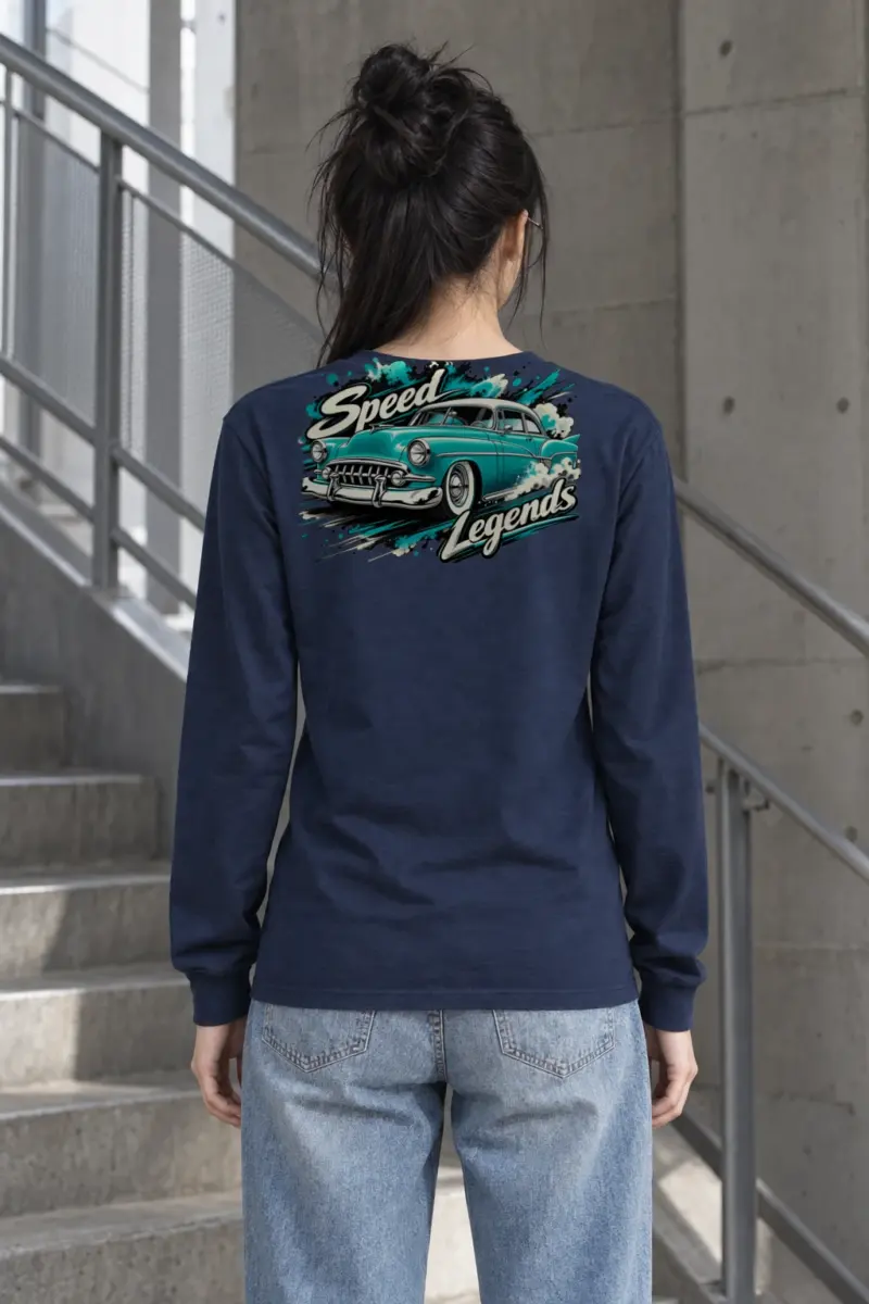 "Turquoise Roadster" Unisex Longsleeve T-shirt