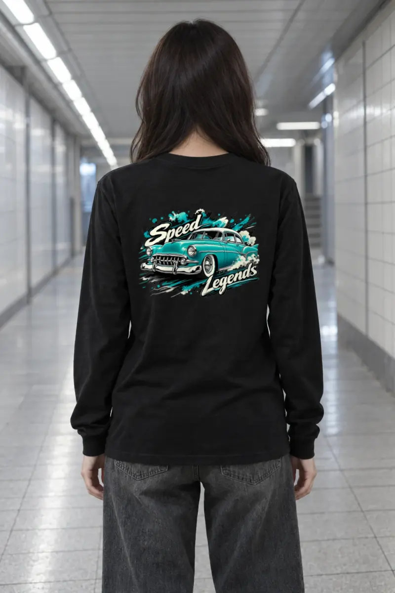 "Turquoise Roadster" Unisex Longsleeve T-shirt | Gildan 2400