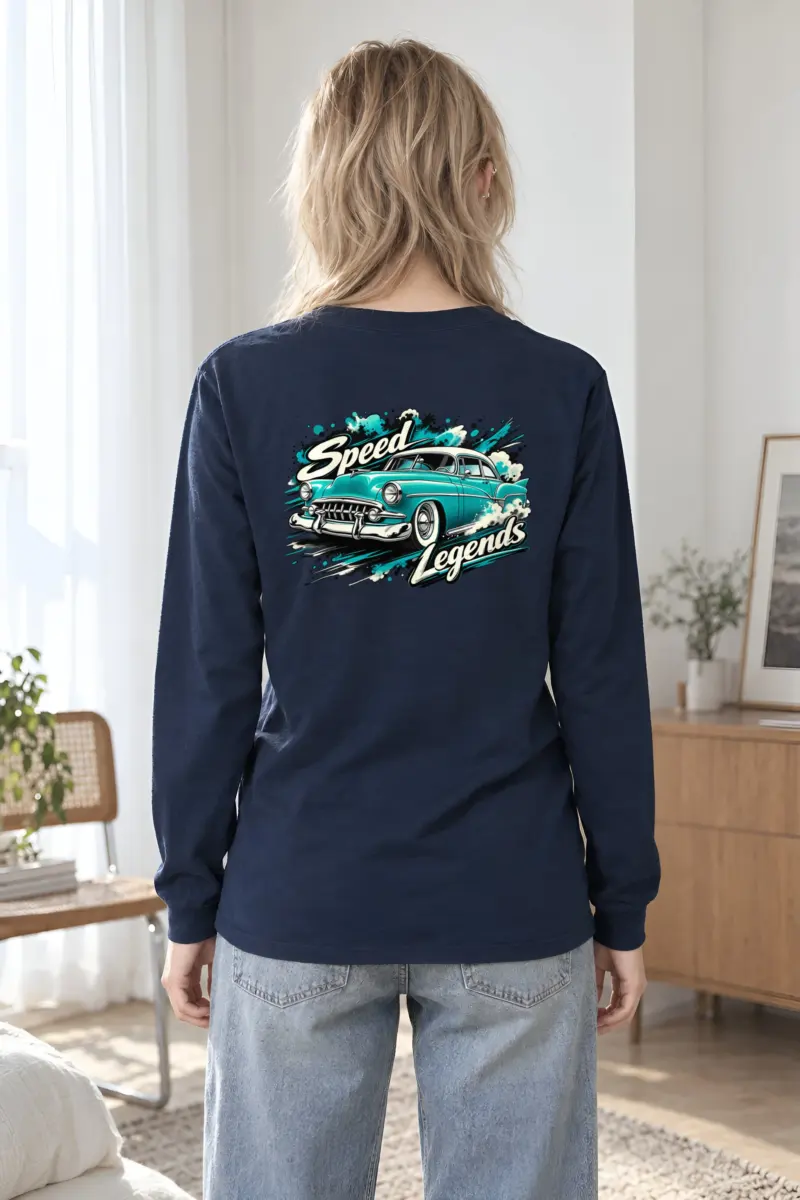 "Turquoise Roadster" Unisex Longsleeve T-shirt