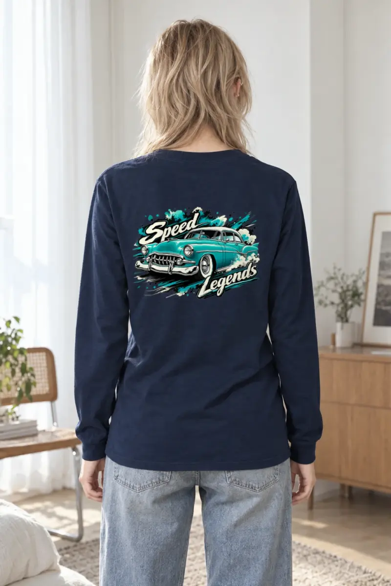 "Turquoise Roadster" Unisex Longsleeve T-shirt