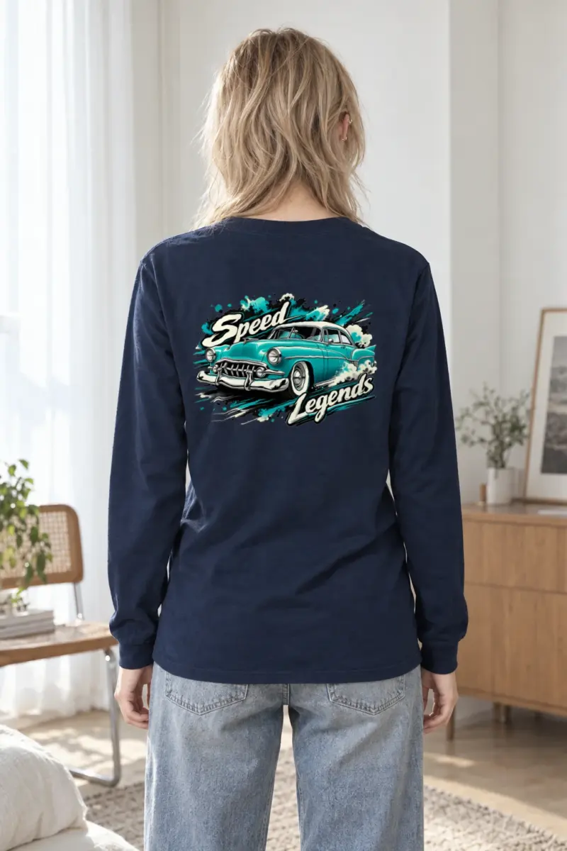 "Turquoise Roadster" Unisex Longsleeve T-shirt