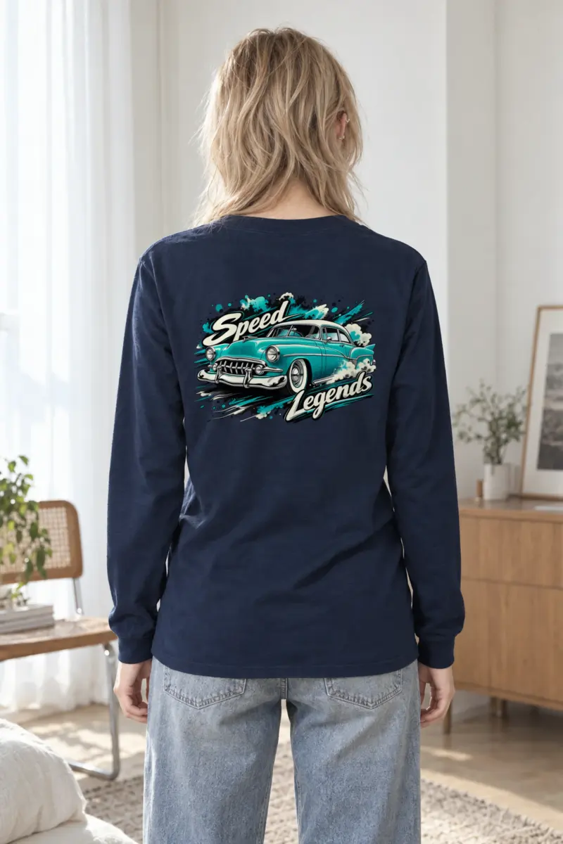 "Turquoise Roadster" Unisex Longsleeve T-shirt