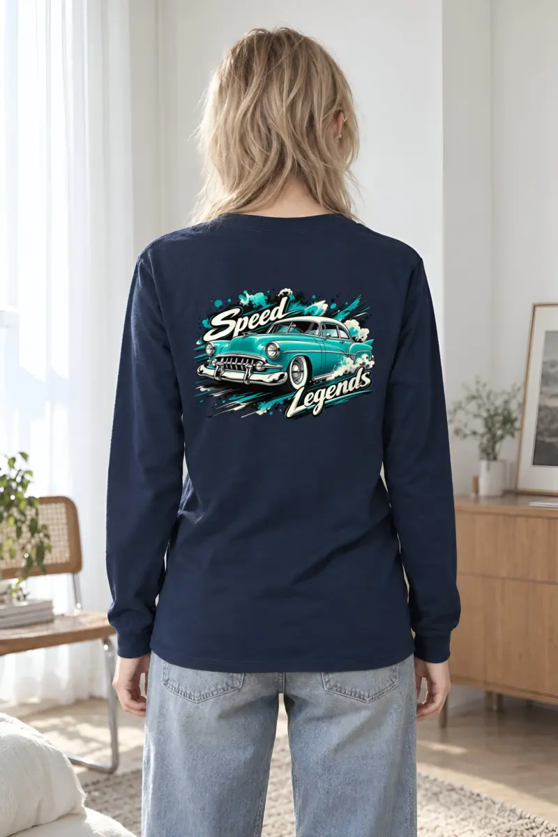 "Turquoise Roadster" Unisex Longsleeve T-shirt