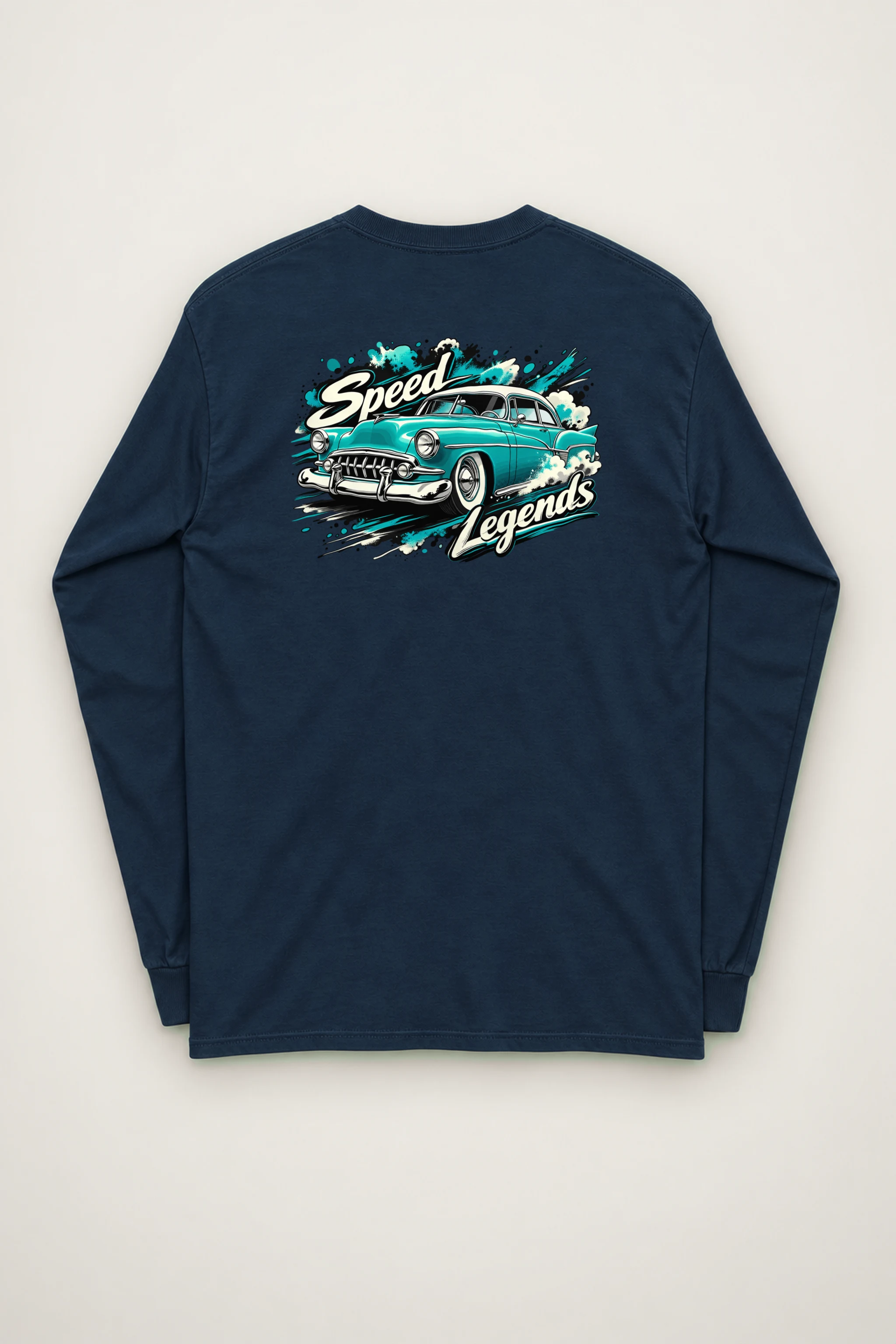 "Turquoise Roadster" Unisex Longsleeve T-shirt