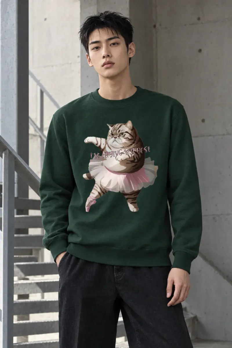 "Tutu Tabby" Heavy Blend Unisex Crewneck Sweatshirt