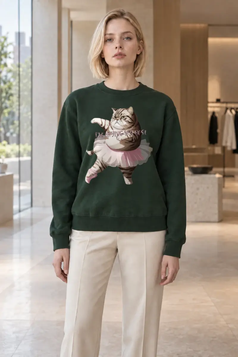 "Tutu Tabby" Heavy Blend Unisex Crewneck Sweatshirt | Gildan 18000