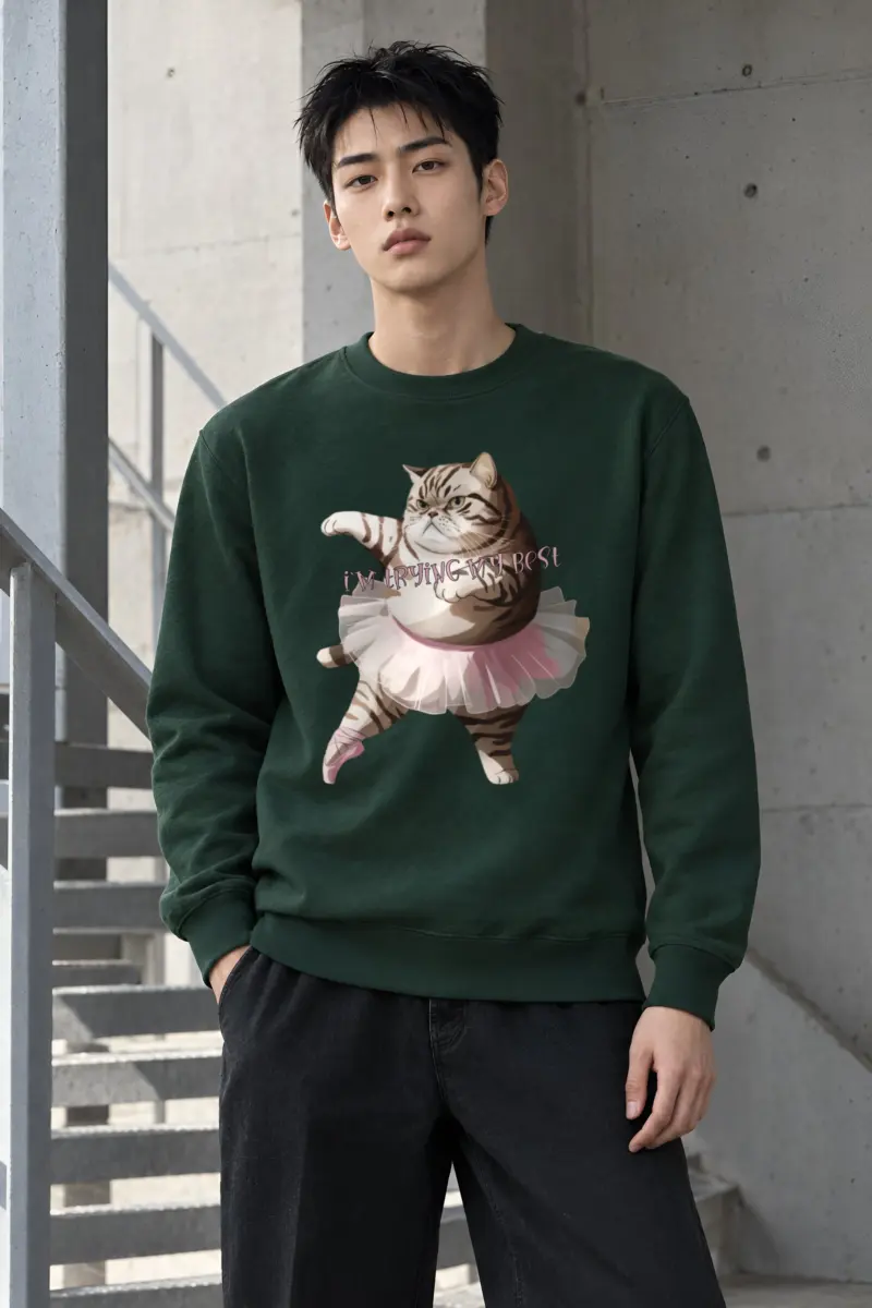 "Tutu Tabby" Heavy Blend Unisex Crewneck Sweatshirt