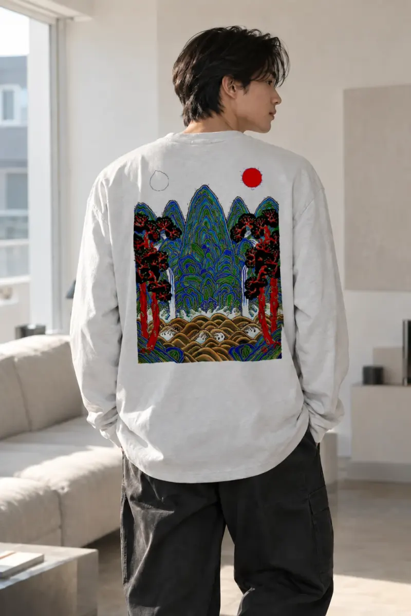 "Twin Sun Mountains" Unisex Longsleeve T-shirt | Gildan 2400