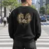 "Twin Tigers Crest" Heavy Blend Unisex Crewneck Sweatshirt | Gildan 18000