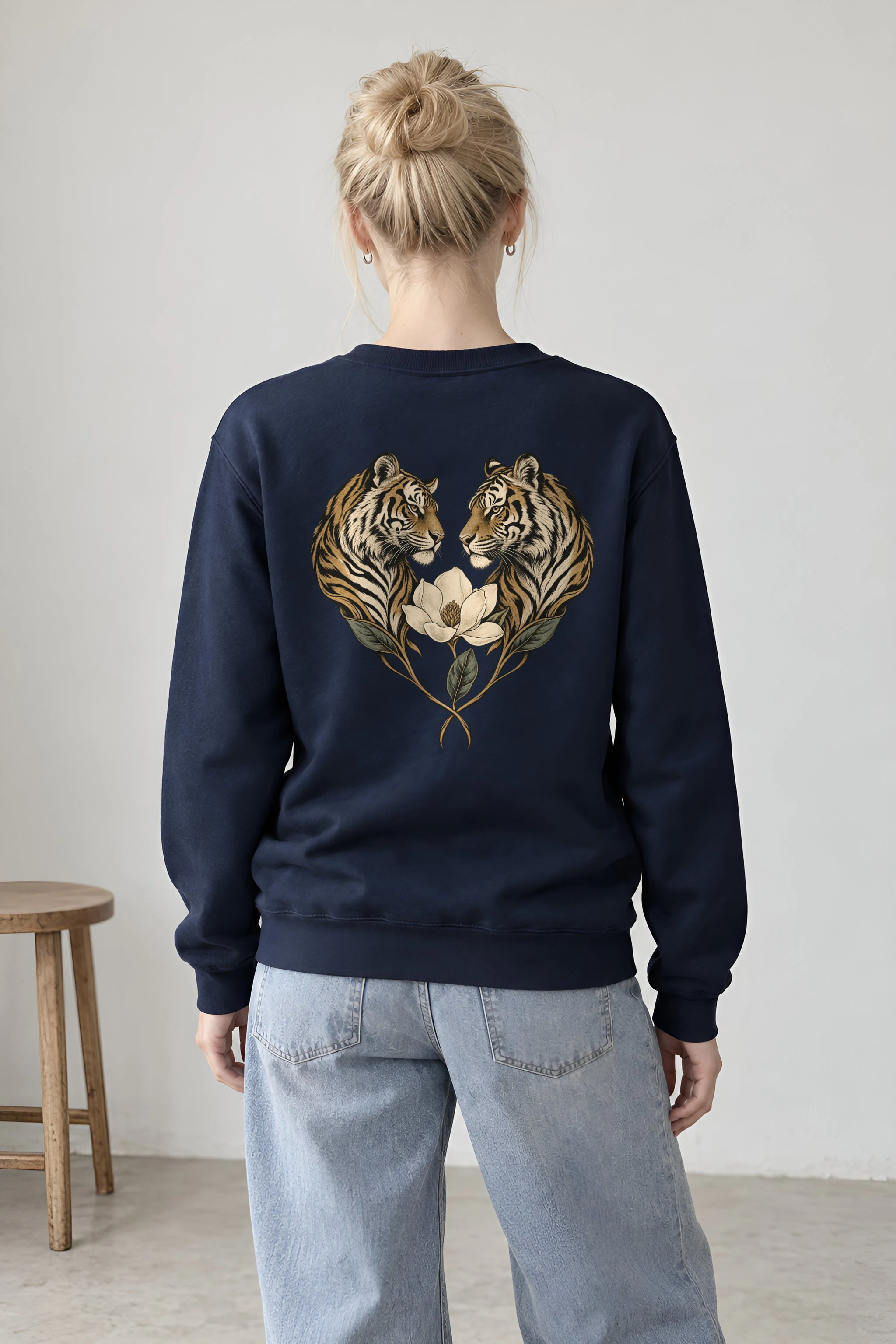 "Twin Tigers Crest" 1 Crewneck Sweatshirt