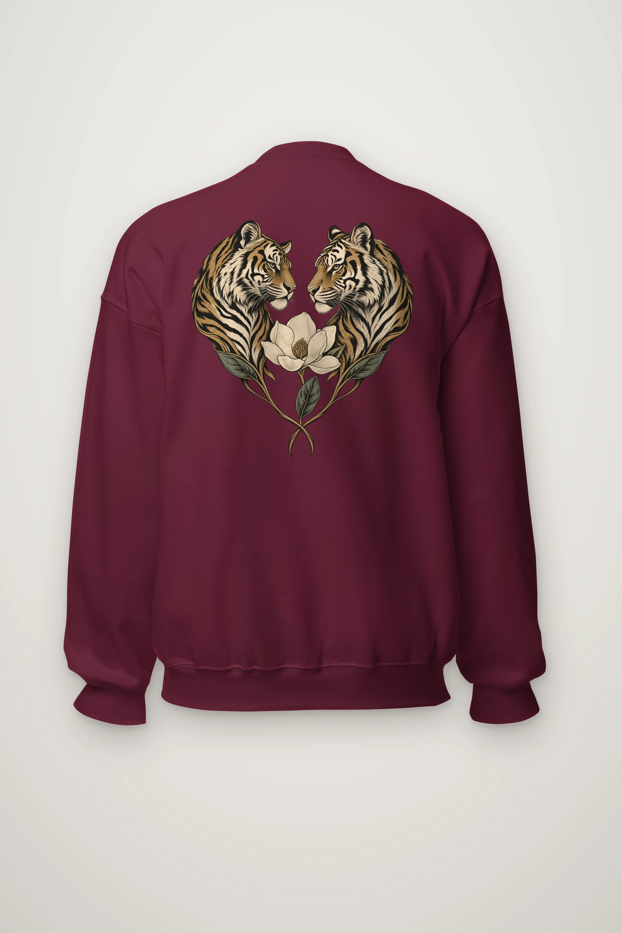 "Twin Tigers Crest" Heavy Blend Unisex Crewneck Sweatshirt