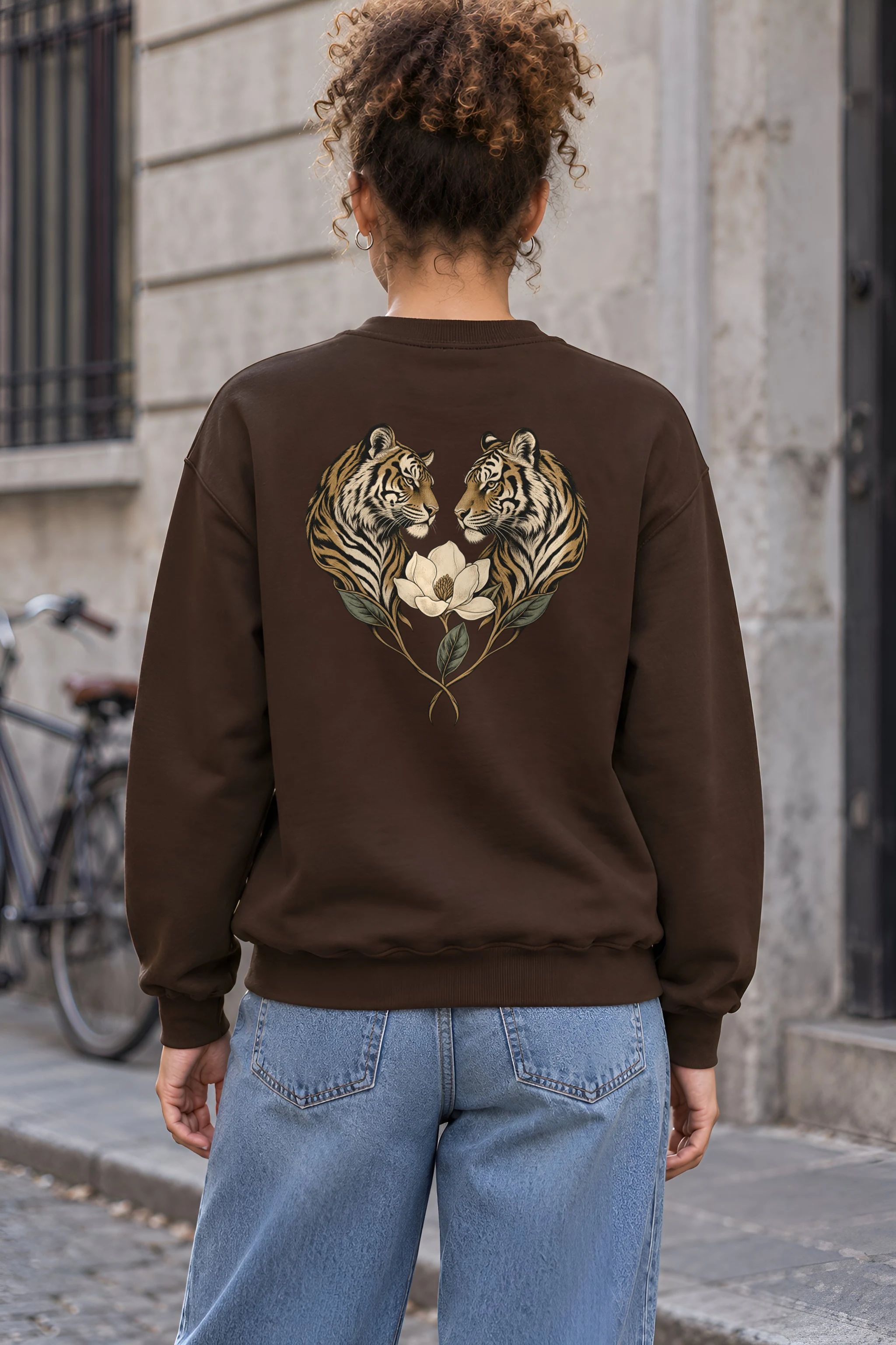 "Twin Tigers Crest" 1 Crewneck Sweatshirt