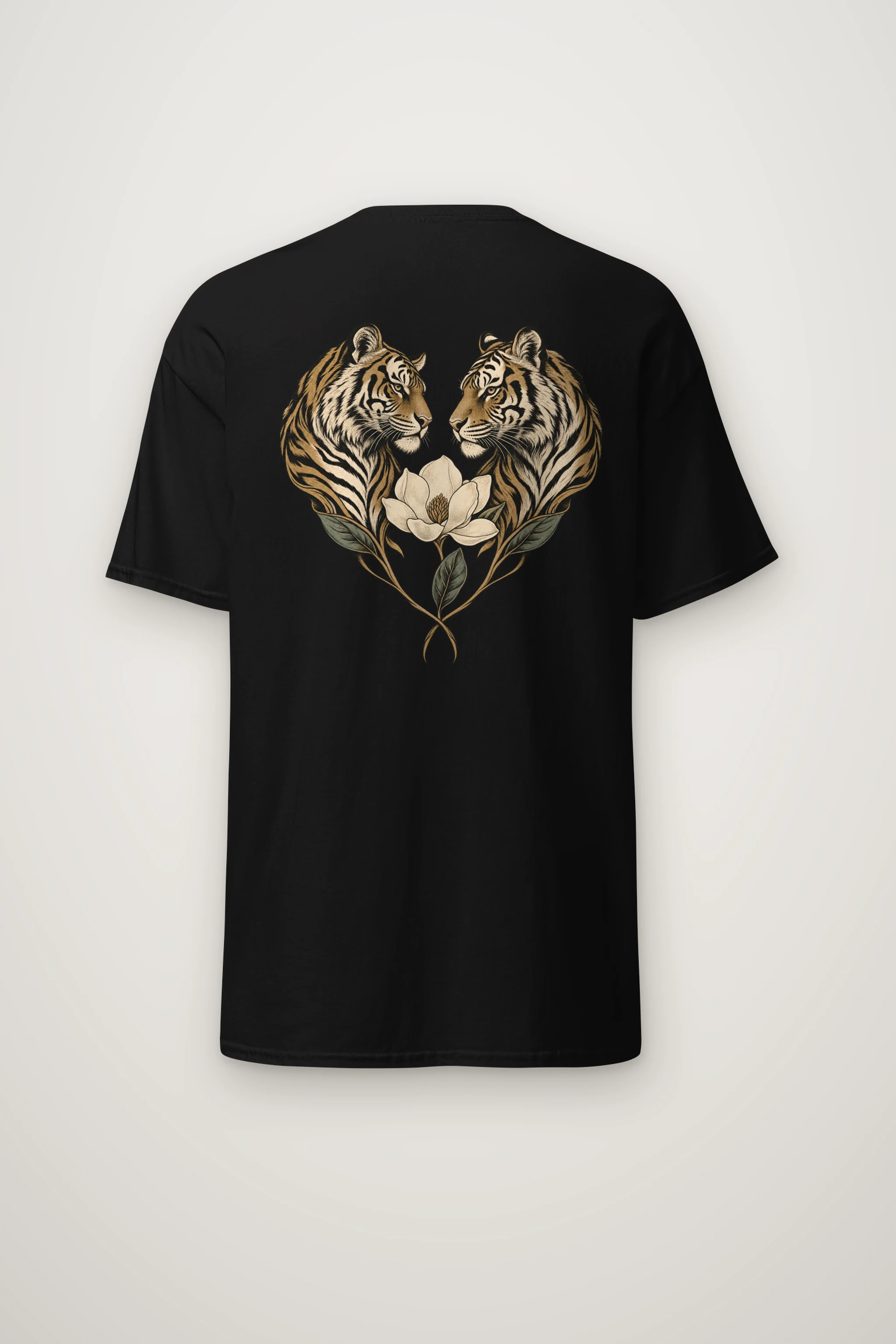 "Twin Tigers Crest" Heavyweight Unisex Crewneck T-shirt