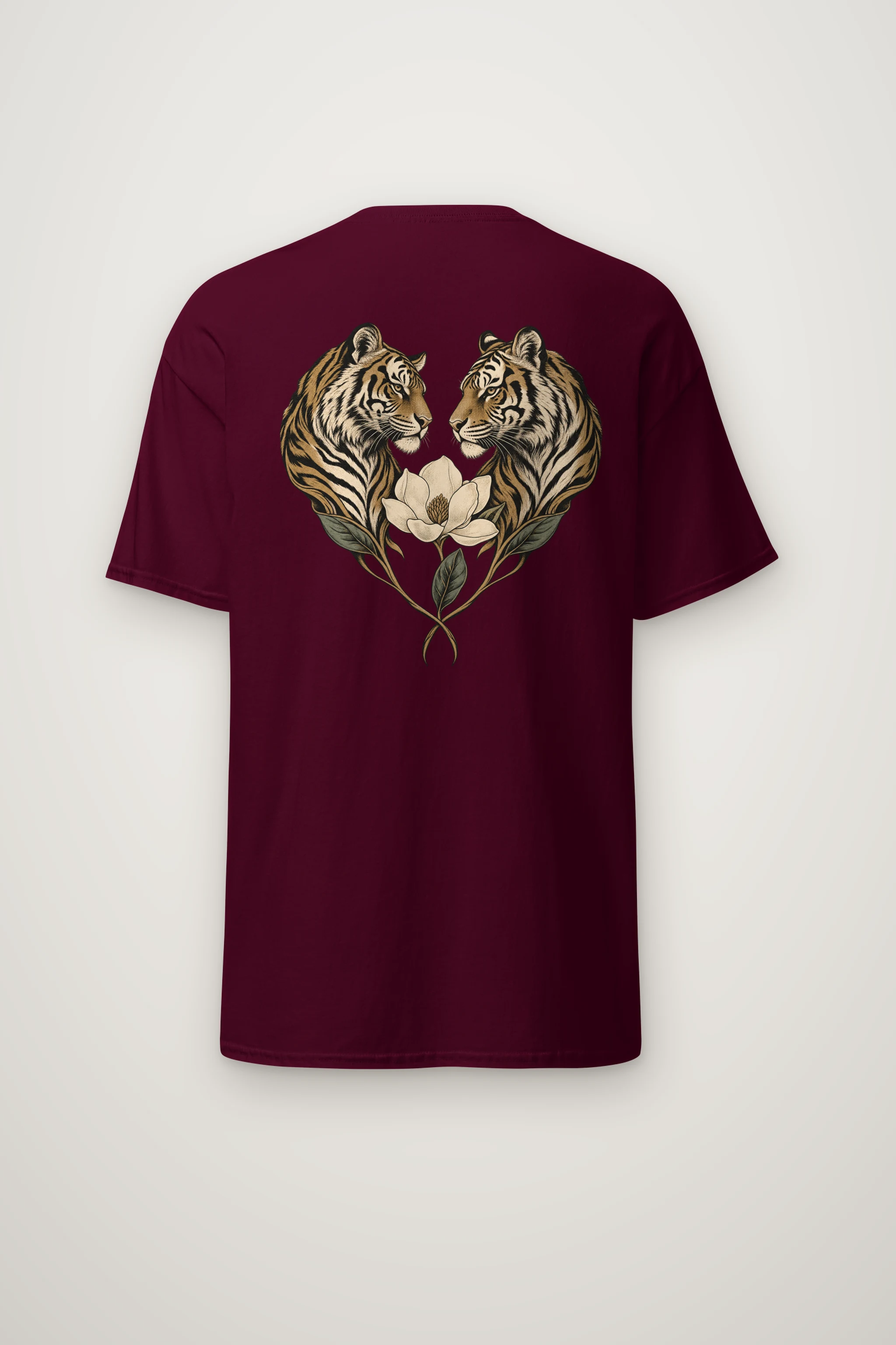 "Twin Tigers Crest" Heavyweight Unisex Crewneck T-shirt