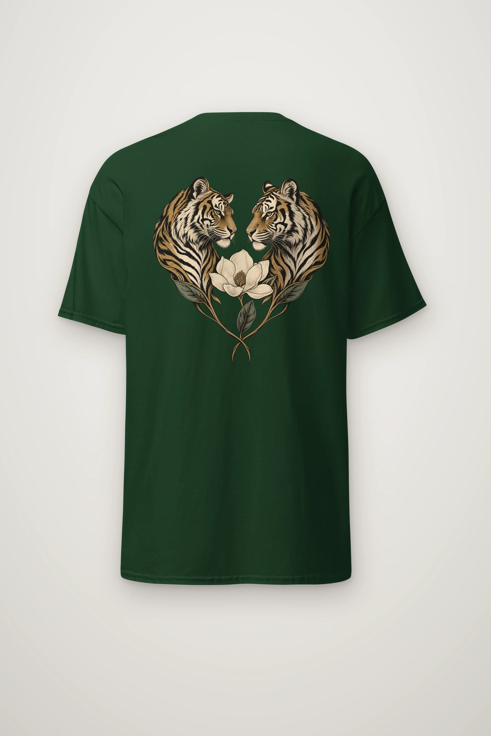 "Twin Tigers Crest" Heavyweight Unisex Crewneck T-shirt